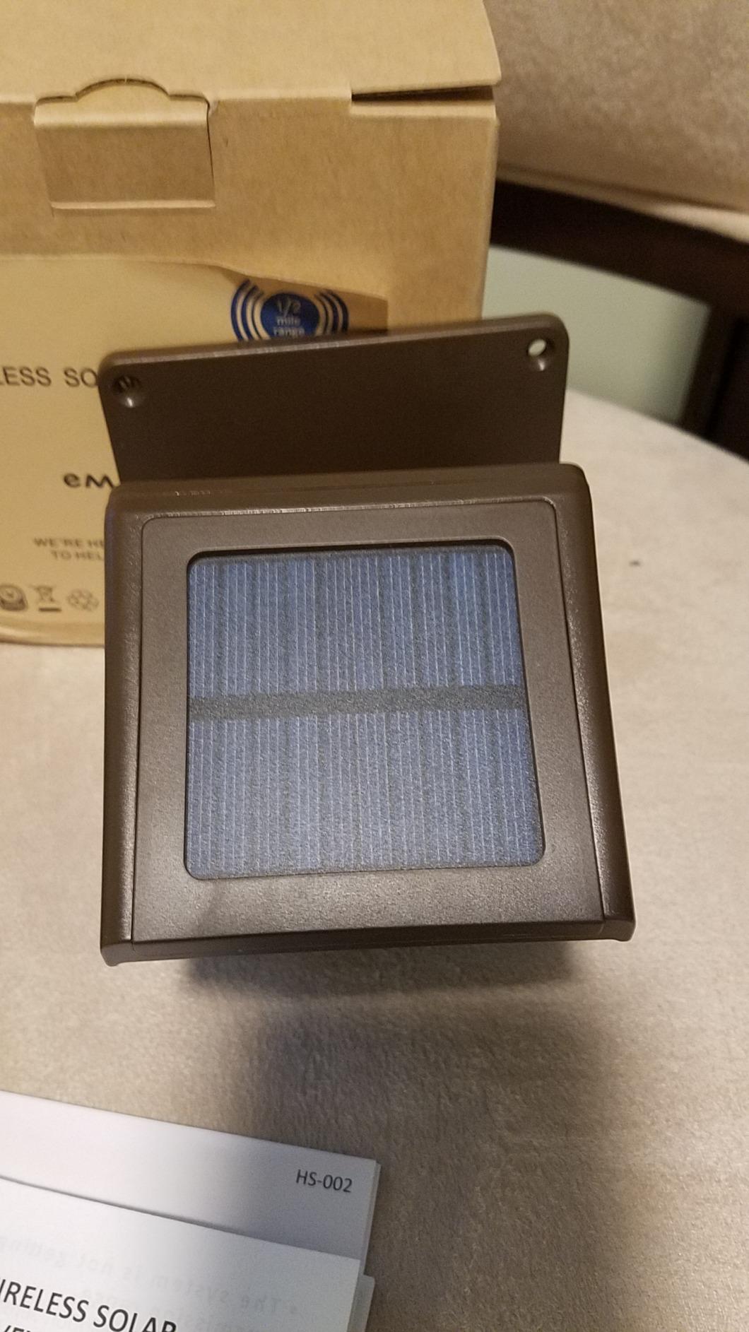 eMACROS 1/2 Mile Solar Wireless Driveway Alarm, 1 Receiver & 1 Sensor customer photo 1