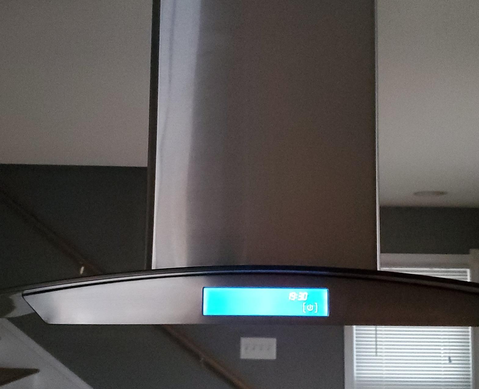 36 in. Lumin Coll 380 CFM Ducted Island Range Hood, LED, Stainless Steel | Cosmo COS-668ICS900 Soft Touch Controls, 3 Fan Speeds, Permanent Dishwasher-Safe Baffle Filters, Glass Visor customer photo 2