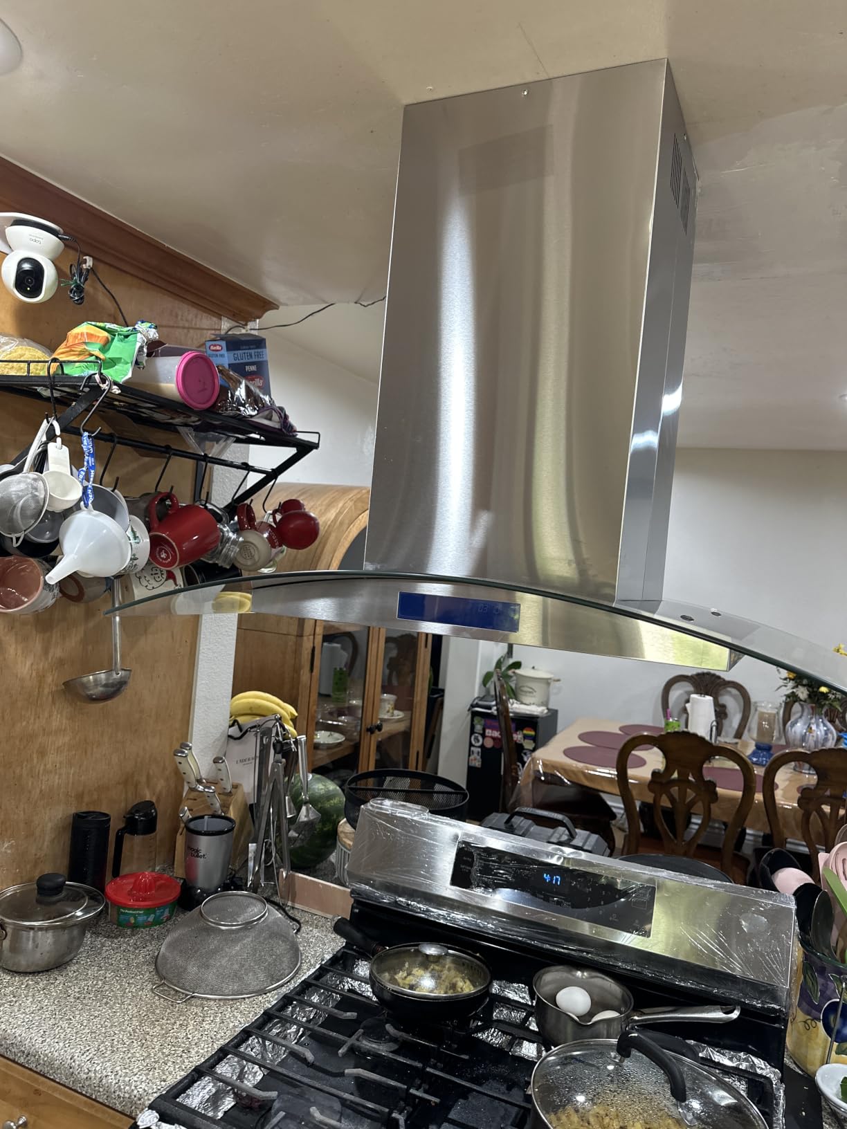 30 in. Lumin Coll 380 CFM Ducted Island Range Hood, LED, Stainless Steel | Cosmo COS-668ICS750 Soft Touch Controls, 3 Fan Speeds, Permanent Dishwasher-Safe Baffle Filters, Glass Visor customer photo 2