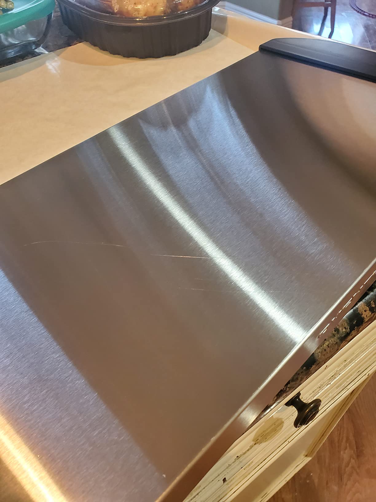 OVENTE Electric Warming Tray with Adjustable Temperature Control, Compact Food Warmer & Server for Buffets, Parties, Events, and Dinners, Cool-Touch Handles, Stainless Steel, Silver FW170S customer photo 2