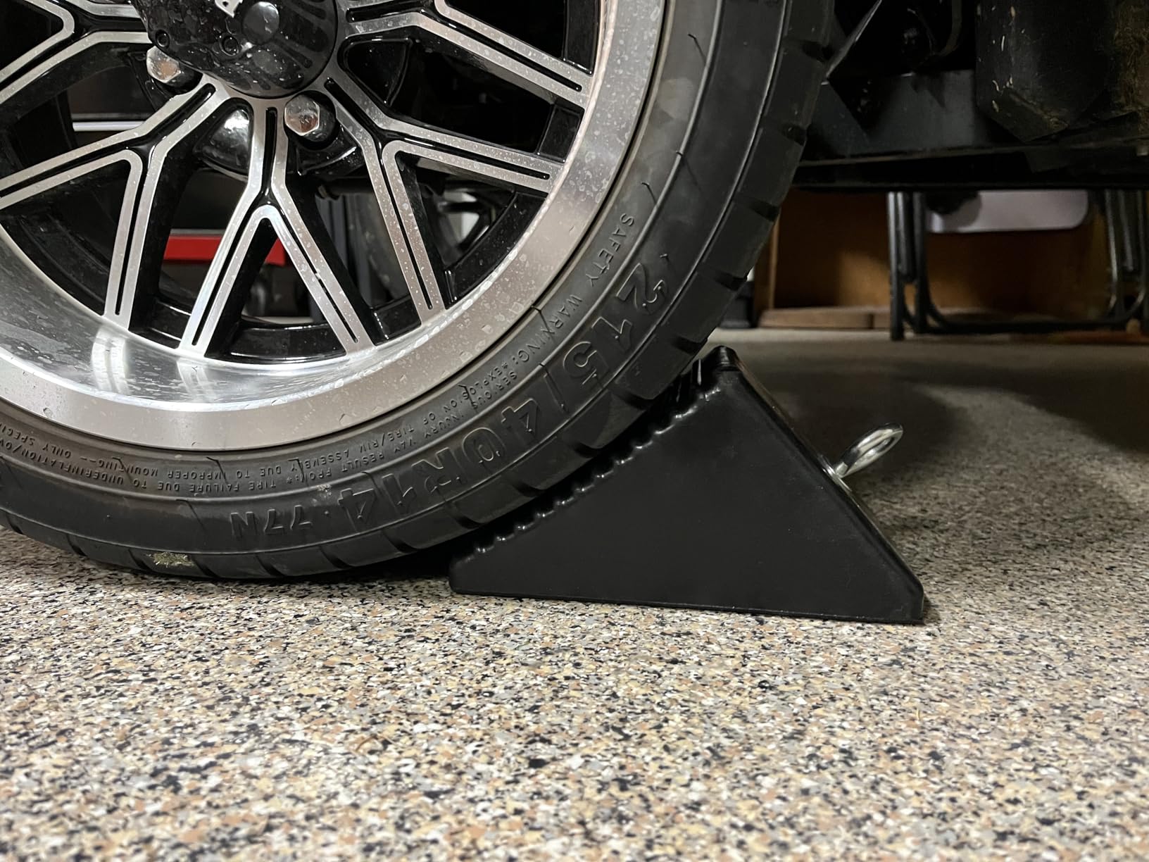 AFA Tooling - Heavy Duty Rubber Wheel Chocks w/Eyebolt Tie Off Handles - RV Wheel Chock for Front & Back Tires - Quick Grip Ribbed Design - Great for Your Camper, Trailer, RV, Truck, Car, ATV - 4 Pack customer photo 2