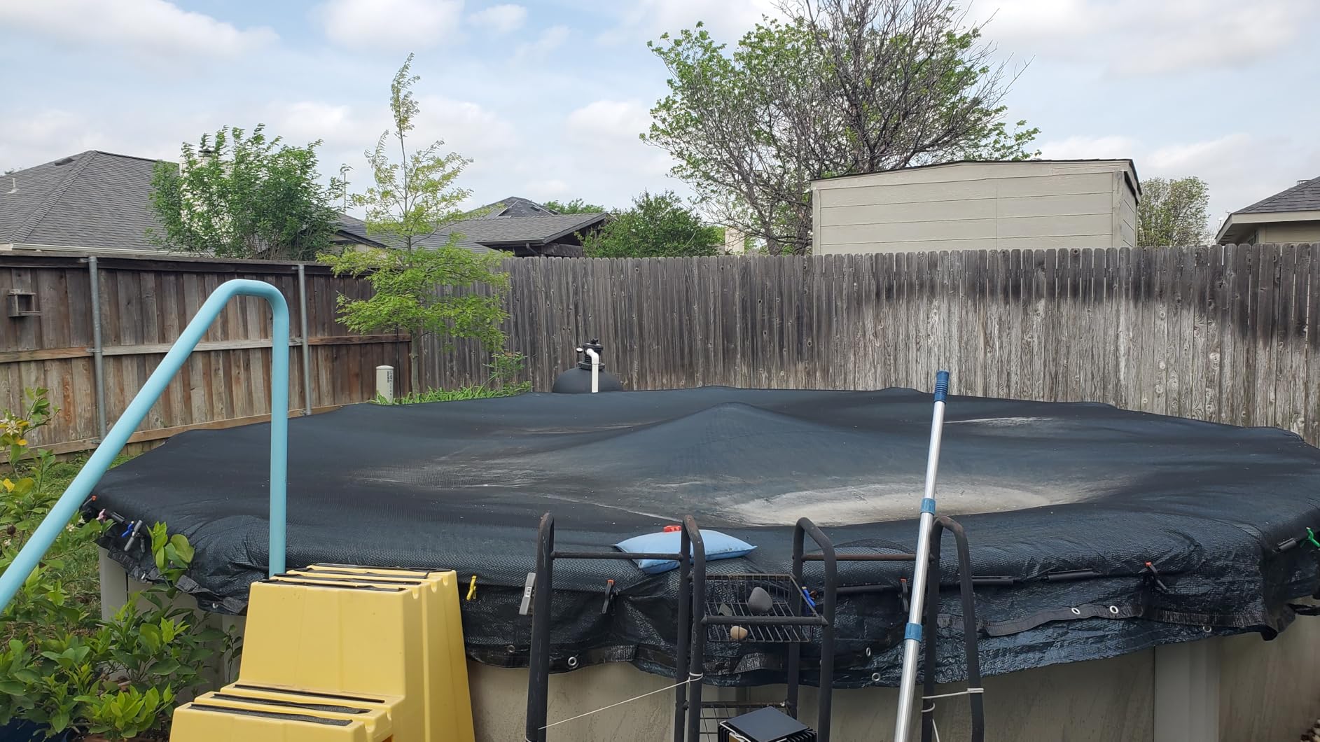 Winter Block 18' ft. Round Pool Winter Cover for Above Ground Pools - 8-Year Warranty, Cold and UV Resistant, Weatherproof and Durable, Winch & Cable Included customer photo 1