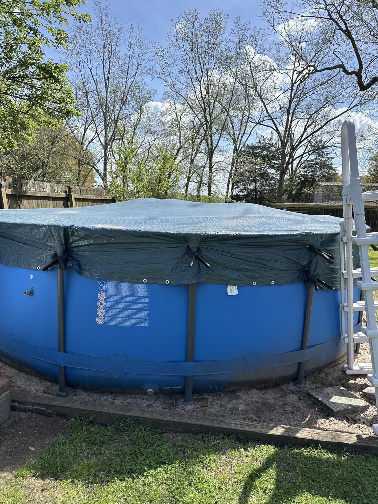 Winter Block 18' ft. Round Pool Winter Cover for Above Ground Pools - 8-Year Warranty, Cold and UV Resistant, Weatherproof and Durable, Winch & Cable Included customer photo 2