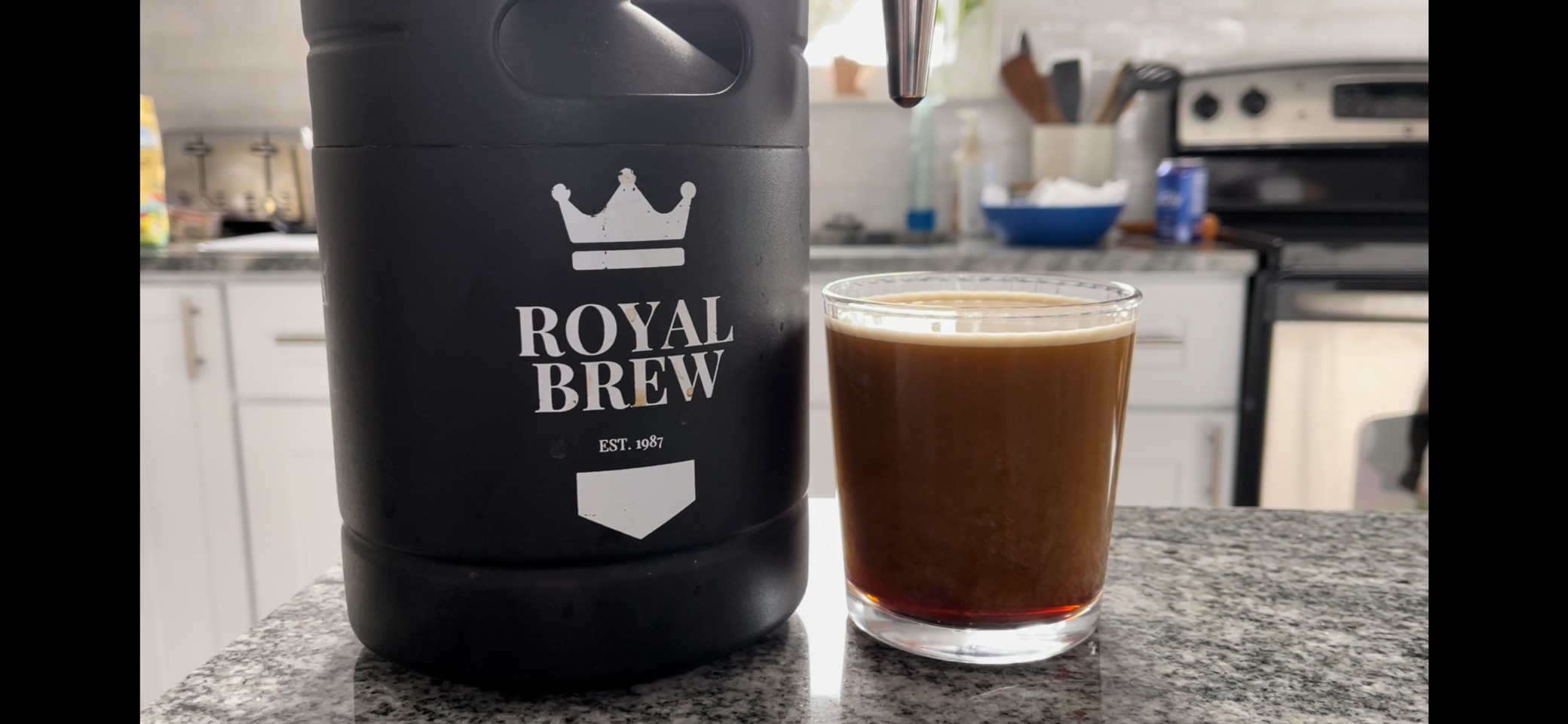 Royal Brew Nitro Cold Brew Coffee Maker, 64 oz Home Keg Silver | Stainless Steel Coffee Dispenser Kit with Stout Faucet, Nitrogen Gas Home Nitro Coffee System, Gift for Coffee Lovers customer photo 1
