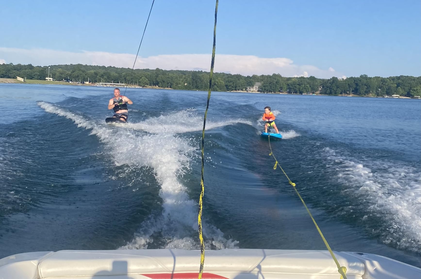 ZUP Coast Board All-in-One Kid's Wakeboard, Trainer Board, Kneeboard, and Water Skis with Rope Handle customer photo 1