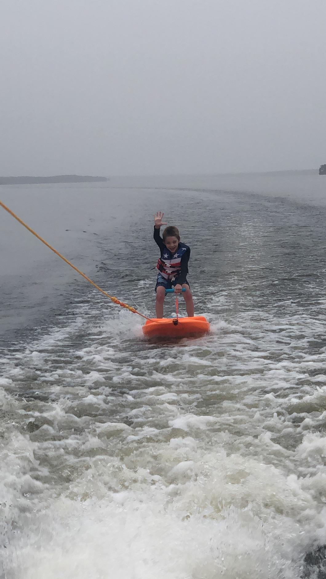 ZUP Coast Board All-in-One Kid's Wakeboard, Trainer Board, Kneeboard, and Water Skis with Rope Handle customer photo 2