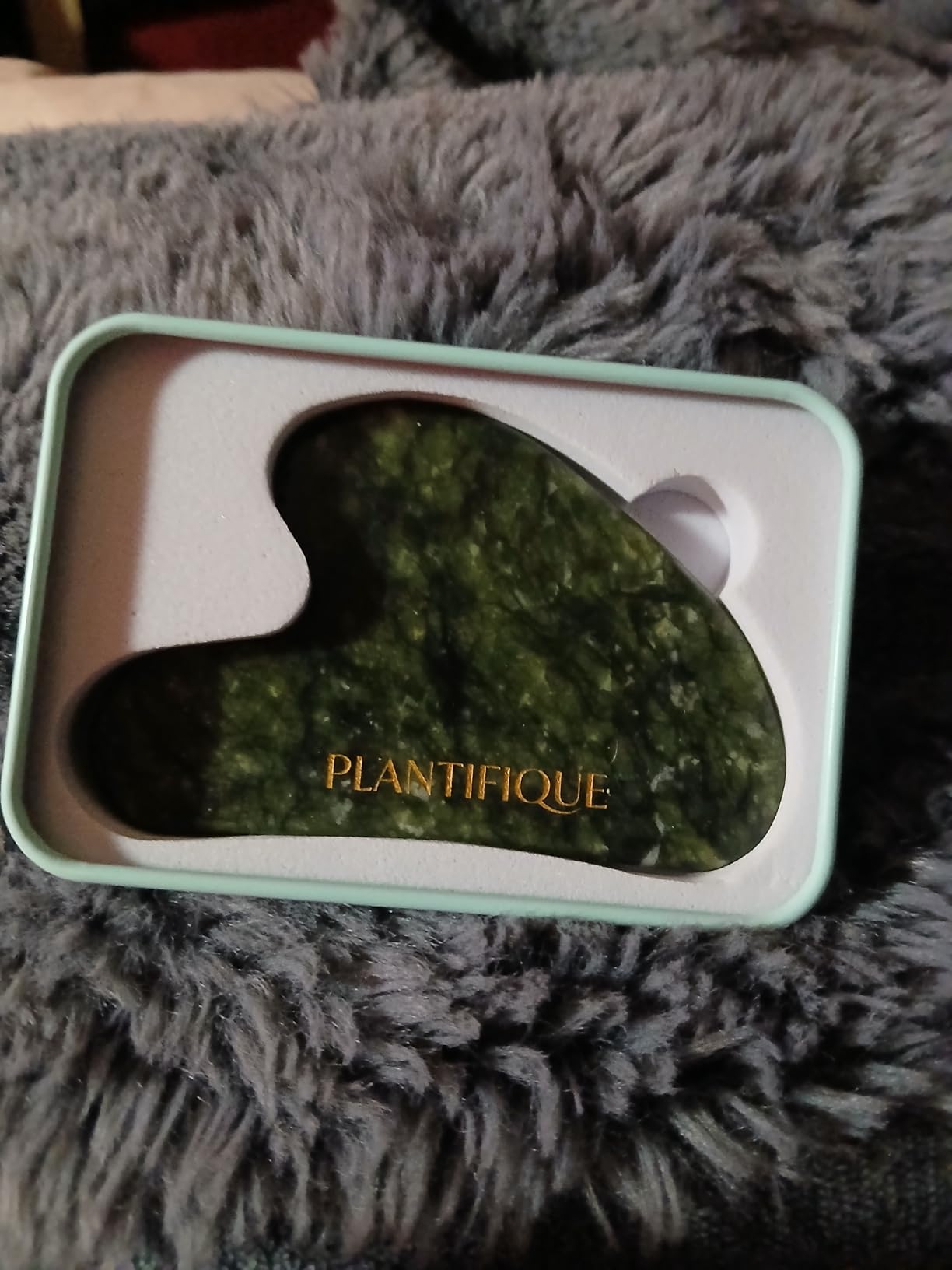 PLANTIFIQUE Jade Gua Sha Facial Tool & Face Roller Set - Giftable Box | Face Roller & Guasha Tool for Lymphatic Drainage, Face Sculpting & Jawline Shaper - Reduce Puffiness & Relieve Tension customer photo 1