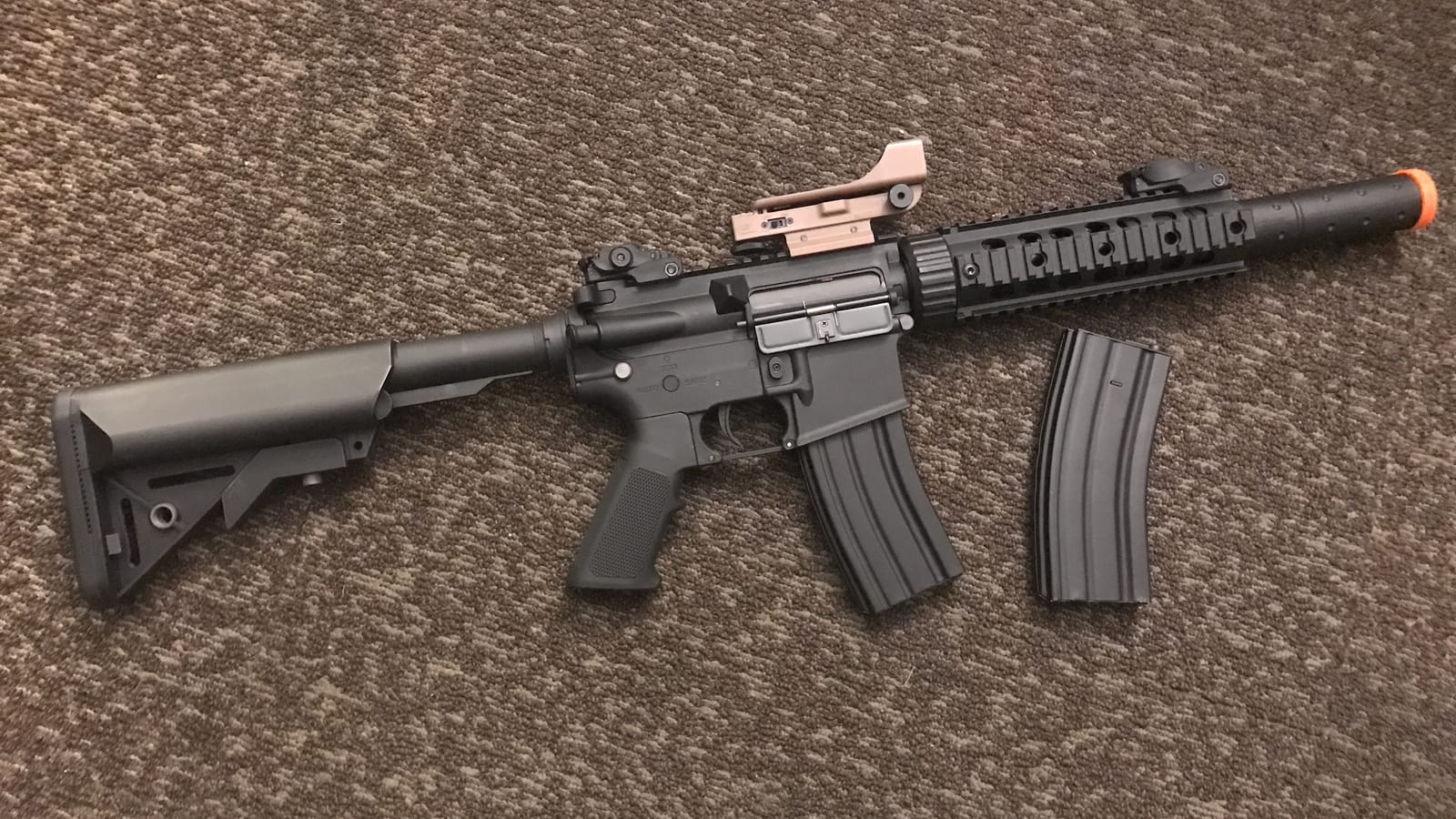Lancer Tactical Gen 2 SD M4 Polymer (Long Rail)- Full/Semi-Auto Picatinny Rail AEG Rifle with 0.20g BBS, Charger and Battery customer photo 1