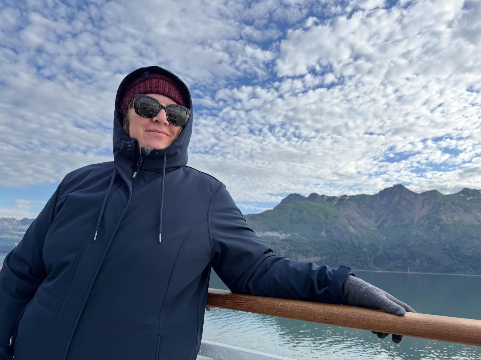Outdoor Ventures Women's Lightweight Waterproof Fleece Lined Hooded Softshell Rain Jacket customer photo 1
