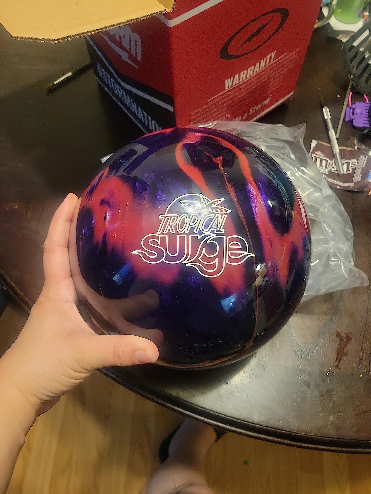 Storm Tropical Surge Bi-colored Recreational Bowling Ball customer photo 2