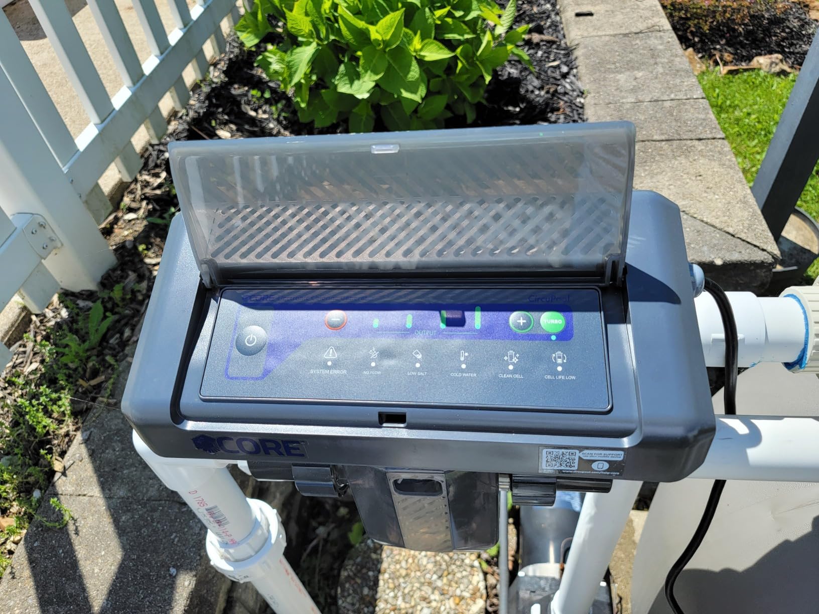 CircuPool CORE35 Salt Chlorinator System | 8 Year Manufacturer Warranty | No DIY Install Penalty | USA Titanium | 1.4 lb CL Output | Electronic Chlorine Generator for Pools up to 35,000 Gallons | Advanced salt system: compact, no-wiring, easy-install, 1.4 lb/day output, 8-year warranty, smart sensors, USA expert support customer photo 1