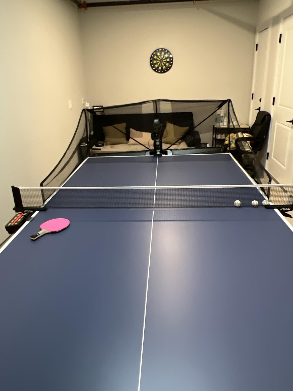 Suz S201 Table Tennis Robot with Machine Recycling Net and 200 Balls - Easy to Assemble, Spin, Speed and Oscillation Options customer photo 1