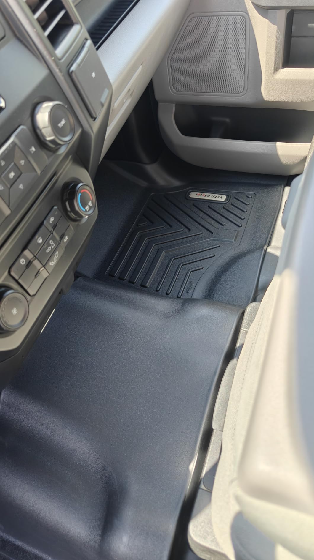 YITAMOTOR Floor Mats Fit for Ford F-150 2015-2026 & F150 Lightning 2022-2026 SuperCrew (Rear w/o U-Seat Flat Storage),TPE All Weather Truck mats, 1st & 2nd Row customer photo 1