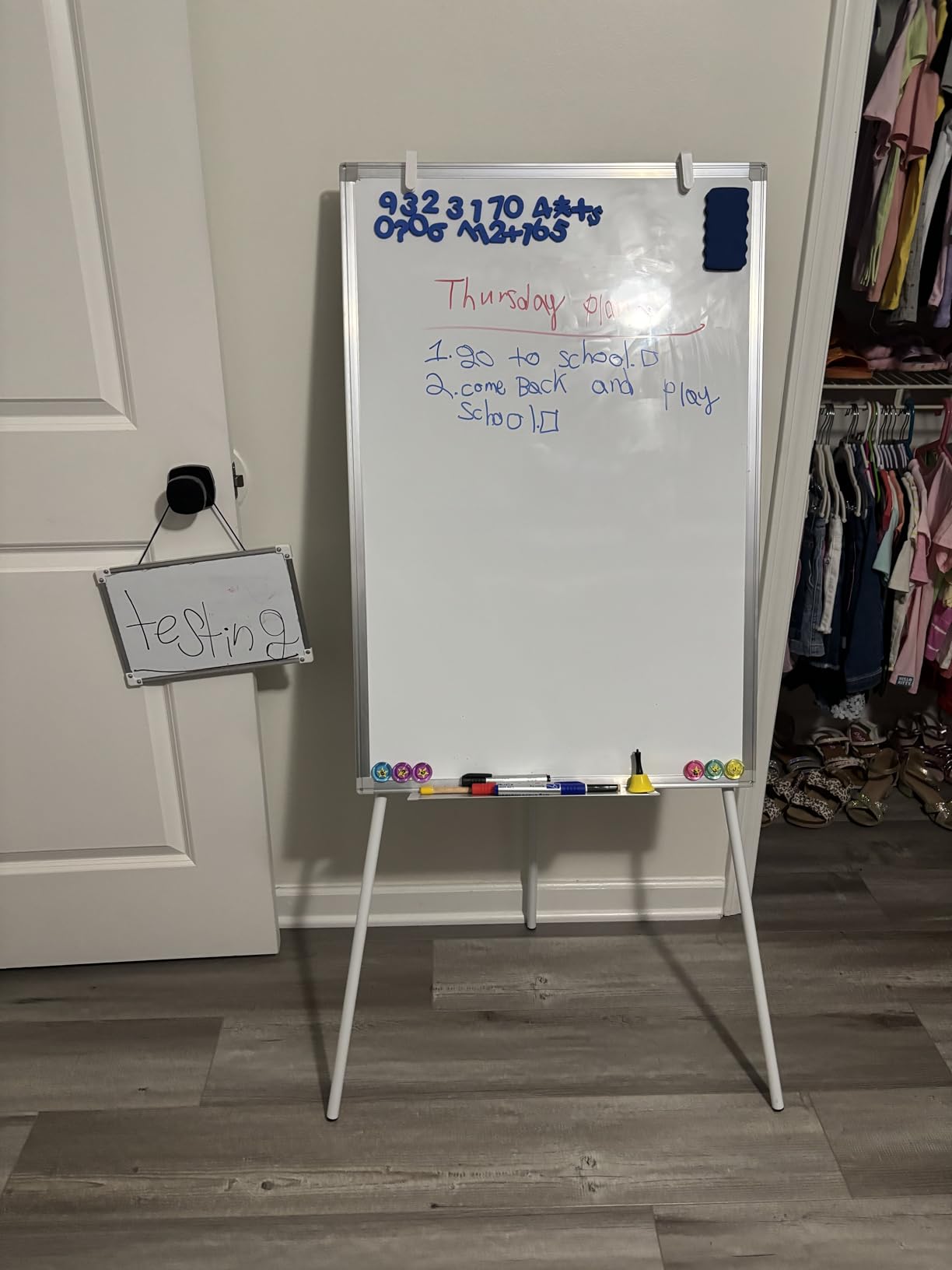 Easel Whiteboard - Magnetic Portable Dry Erase 36 x 24 Tripod Height Adjustable, 3' x 2' Flipchart Easel Stand White Board for Office or Teaching at Home & Classroom customer photo 1
