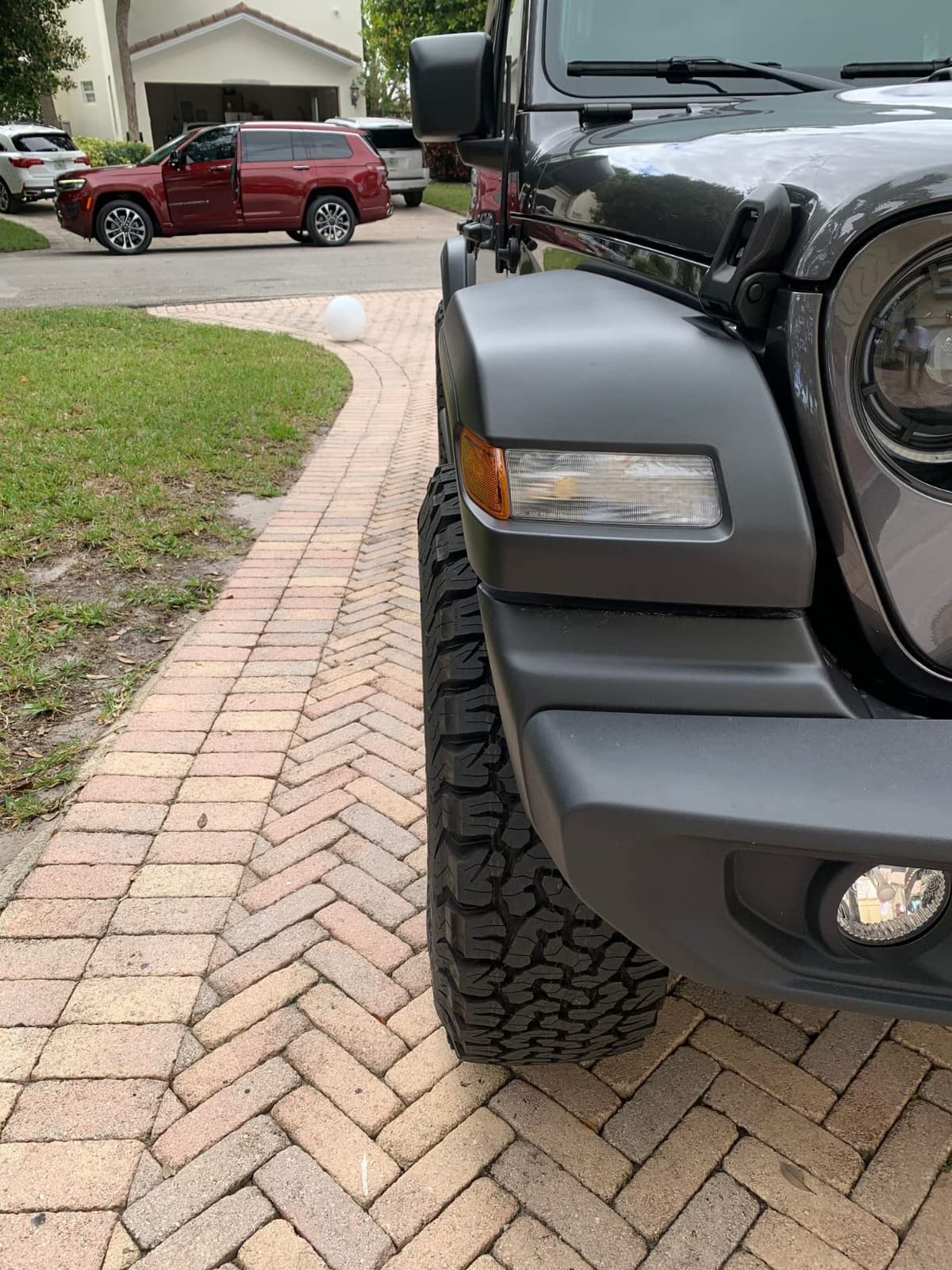 RockTrix RT105 17 inch Wheel, 17x9, 5x5 5x127 PCD, +12mm Offset 71.5mm Bore | Compatible with Jeep Wrangler JK JL Grand Cherokee Commander Gladiator JT, Matte Black Offroad Rim, 5.5 inch Backspace customer photo 1