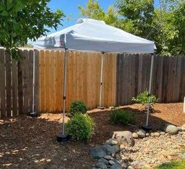 MASTERCANOPY 10x10 Durable Pop Up Canopy Tent with Roller Bag, White | One Person Setup, Outdoor Portable Canopy Instant Shelter, Vented Top, 4 Sandbags, 4 Ropes, 8 Stakes, Beach/Camping/Market customer photo 2