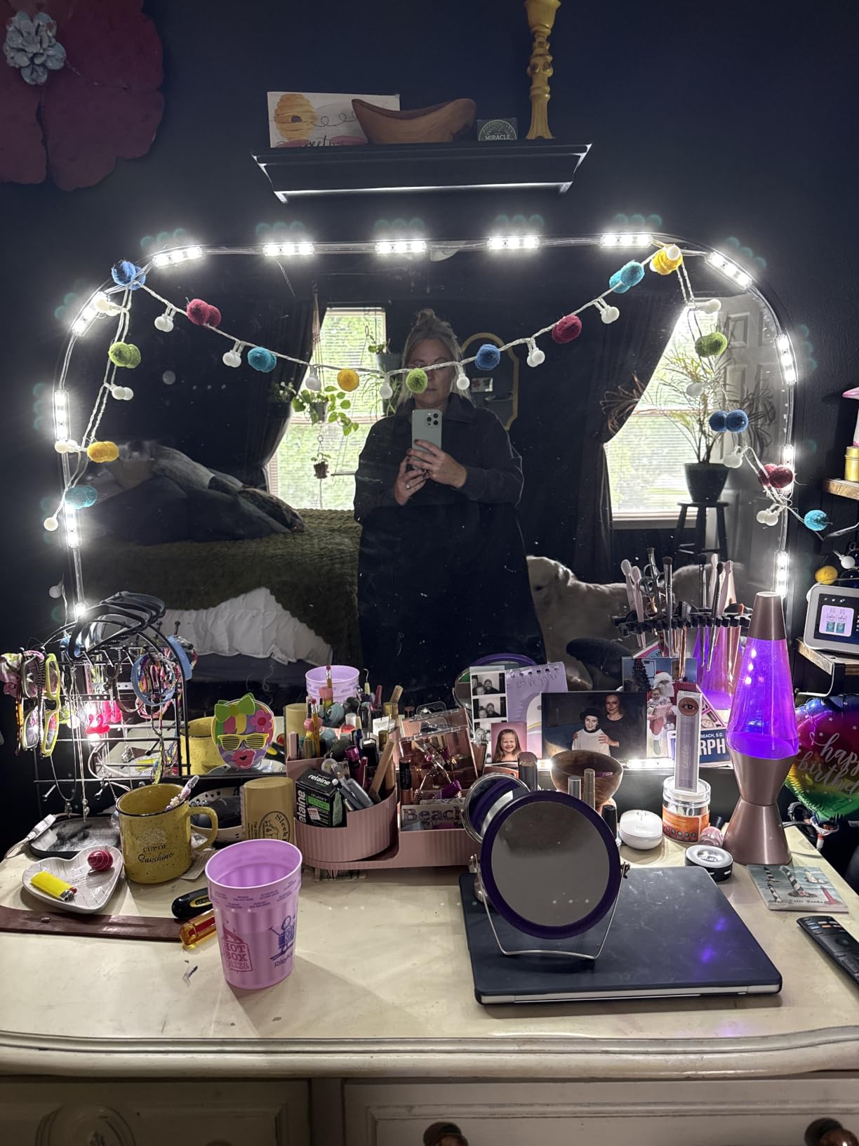 Led Vanity Mirror Lights, Hollywood Style Vanity Make Up Light, 10ft Ultra Bright White LED, Dimmable Touch Control Lights Strip, for Makeup Vanity Table & Bathroom Mirror, Mirror Not Included customer photo 1
