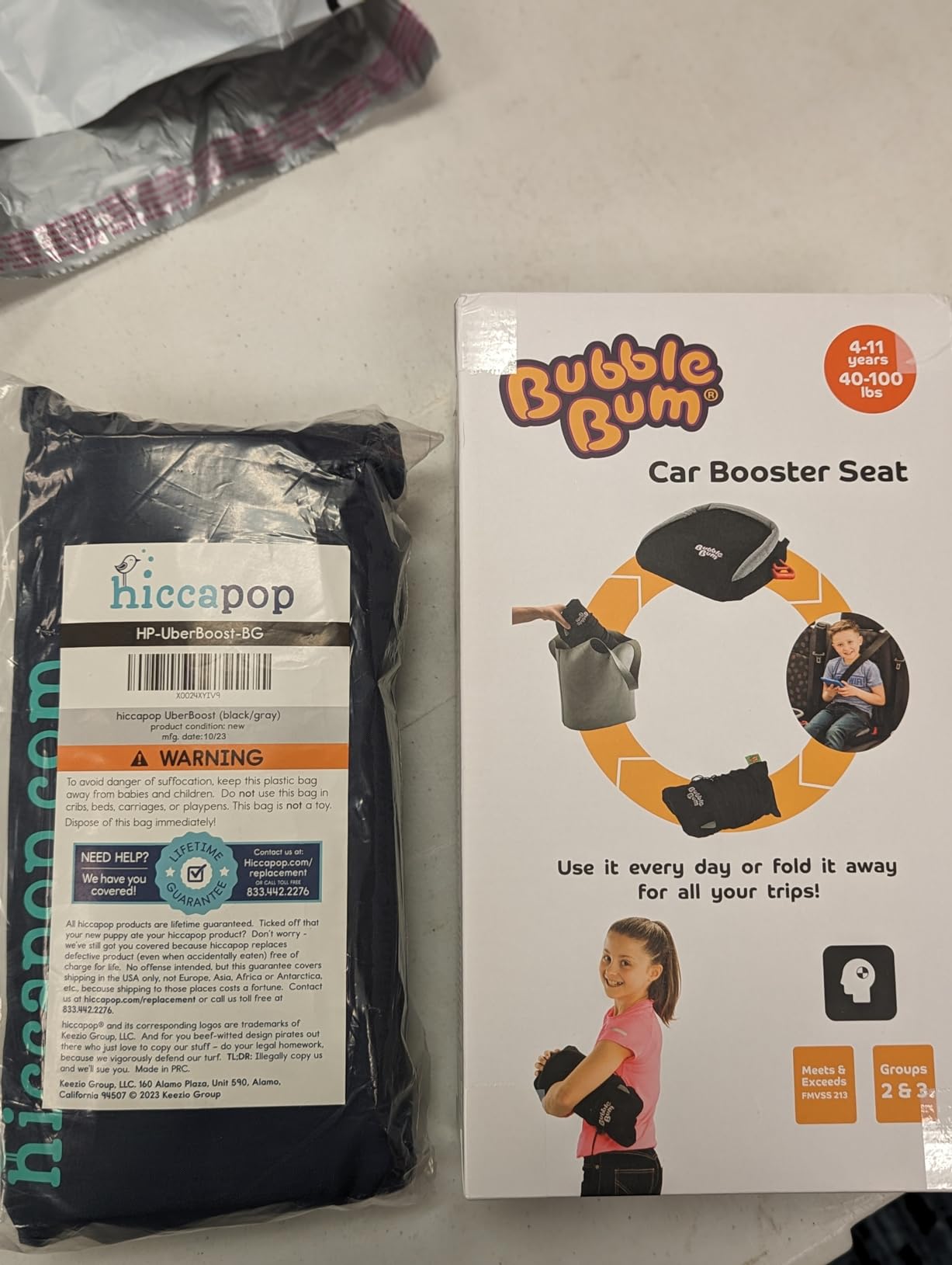 UberBoost Inflatable Booster Seat for Car, Travel Booster Seat, Black/Gray customer photo 2