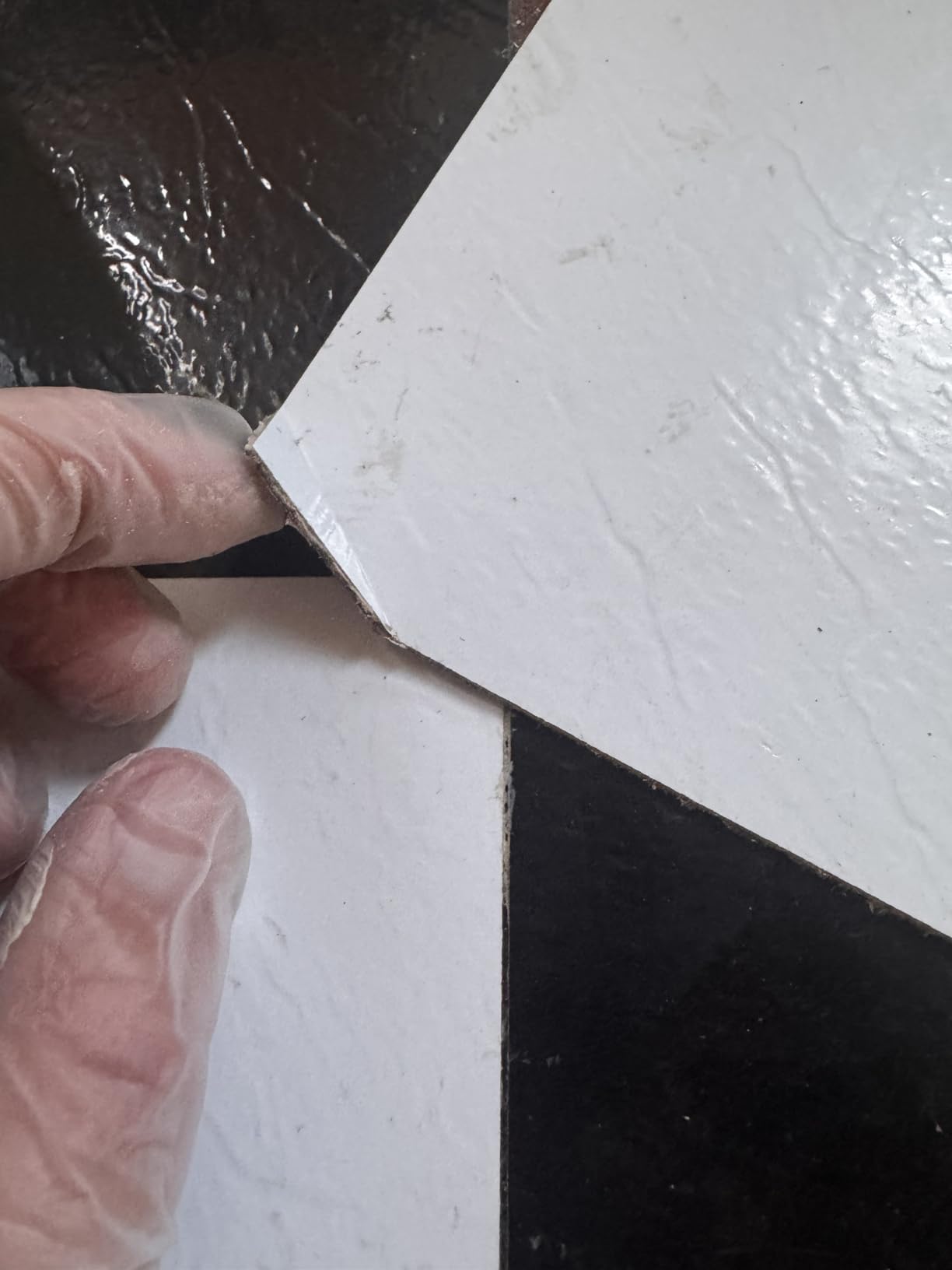 Nexus Self Adhesive 12-Inch Vinyl Floor Tiles, 20 Tiles, 12 x 12 in | Decorative Tile Format: Dimensional Tile Texture Adds Coordinated Finish Detail. customer photo 2