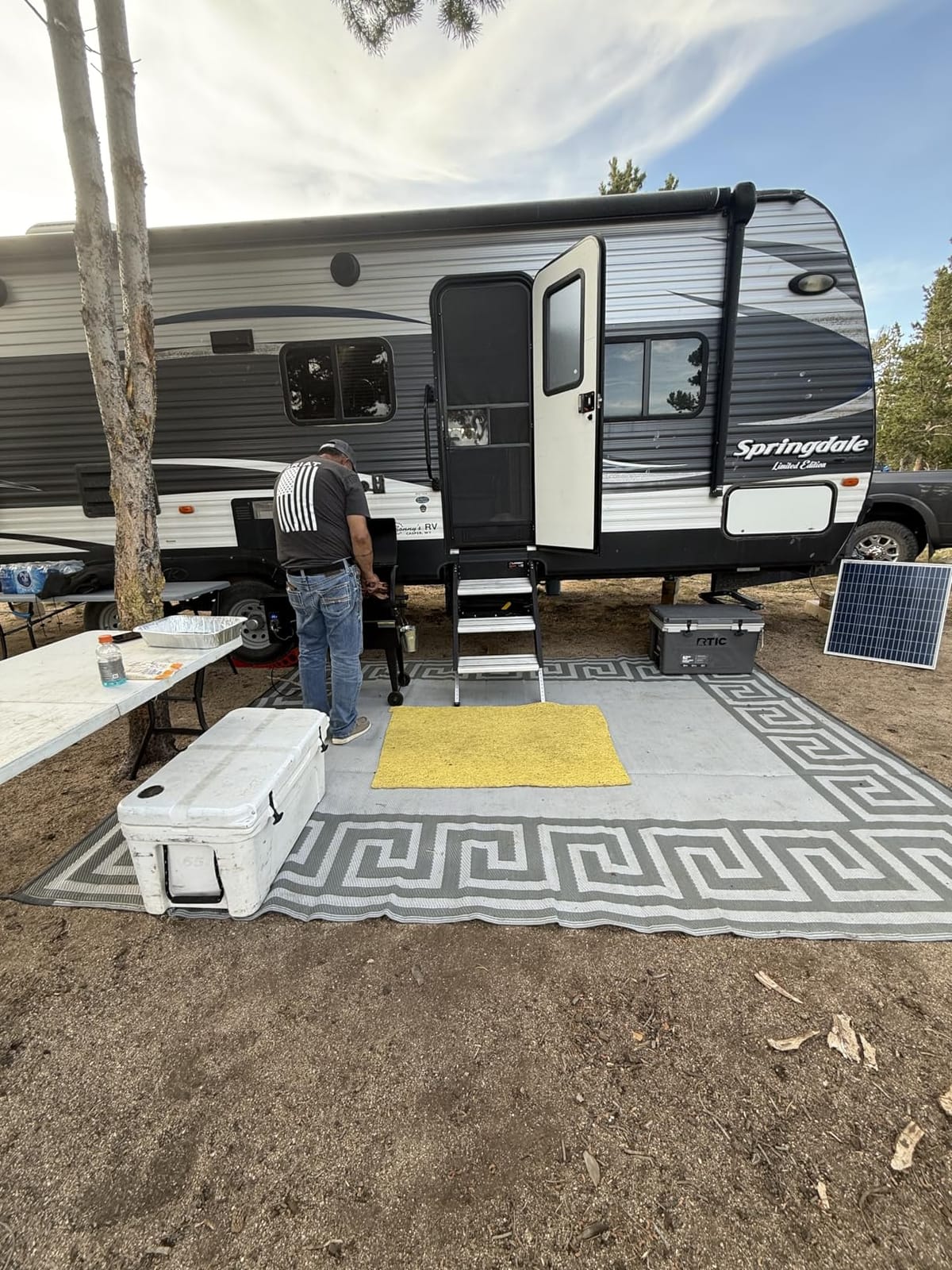 Lippert Components - 791572 Solid Step Triple Step for RV and Travel Trailer Entry Doorway Black 26-inch customer photo 2