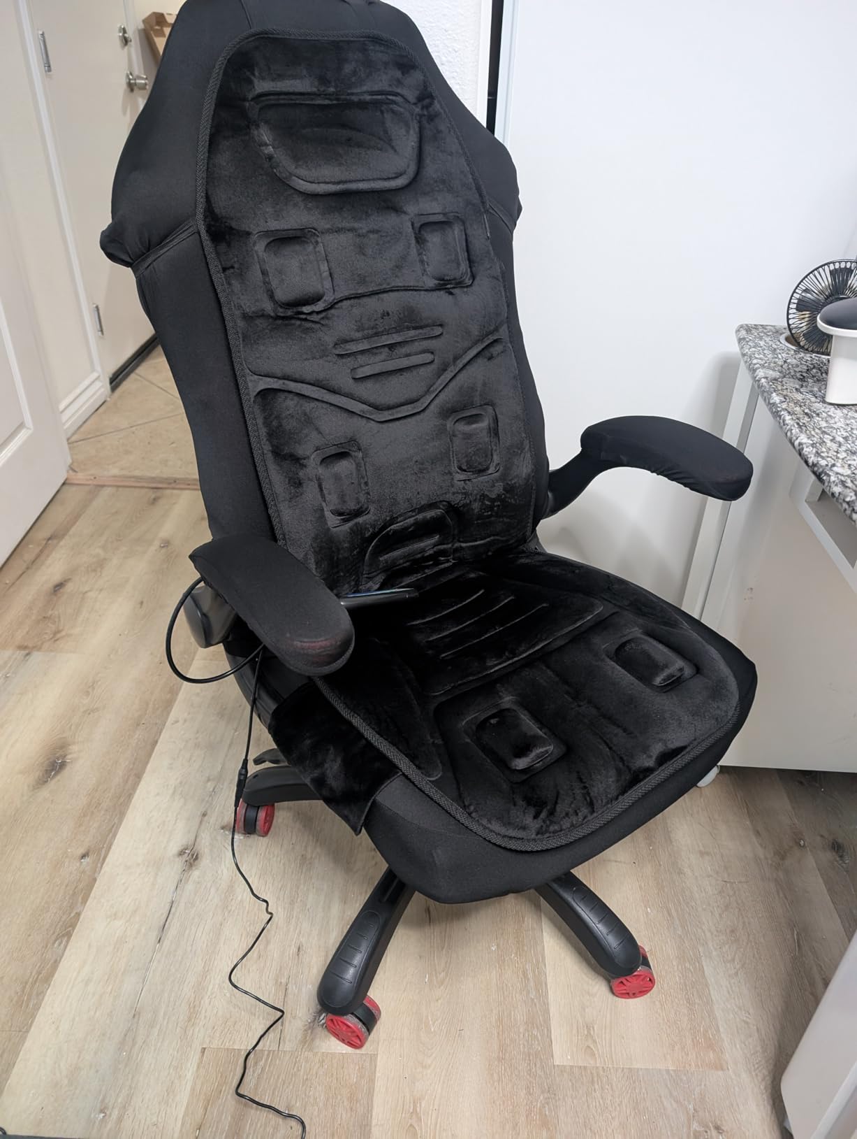 COMFIER Vibration Back Massager with Heat, 10-Motor Massage Seat Cushion for Chair, Graphene Heated Massage Chair Pad for Back, Lumbar & Thighs, 5 Modes, 3 Intensities, Home Office Recliner Gift customer photo 2