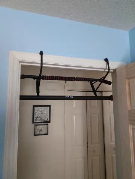 IRON AGE Pull Up Bar for Doorway : 2025 New Pullup Bar - Industrial Grade Steel, Hang & Go Training, Multi-Grip Horizontal Array customer photo 1
