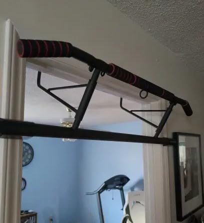 IRON AGE Pull Up Bar for Doorway : 2025 New Pullup Bar - Industrial Grade Steel, Hang & Go Training, Multi-Grip Horizontal Array customer photo 2