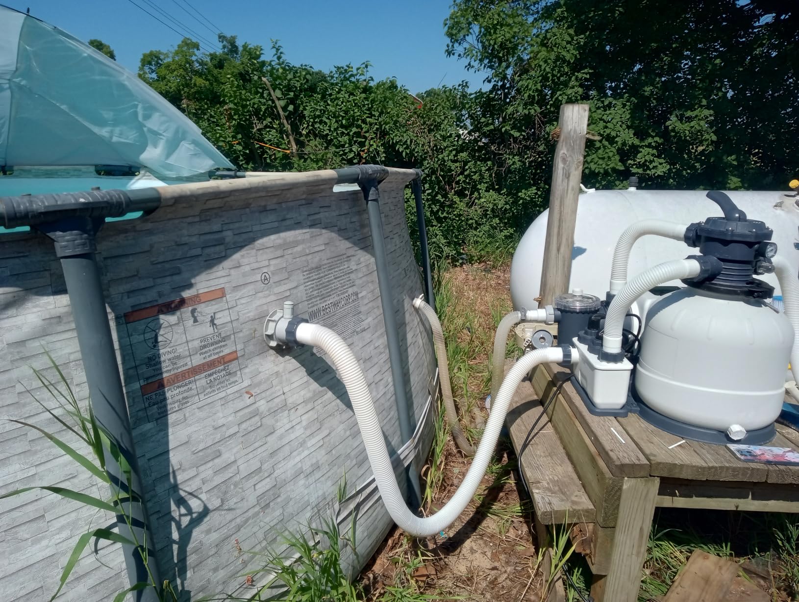 INTEX 2,650 GPH Krystal Clear Sand Filter Pump and Saltwater Pool Chlorine System for Above Ground Pools, Pool Cleaner System with Automatic Timer customer photo 2