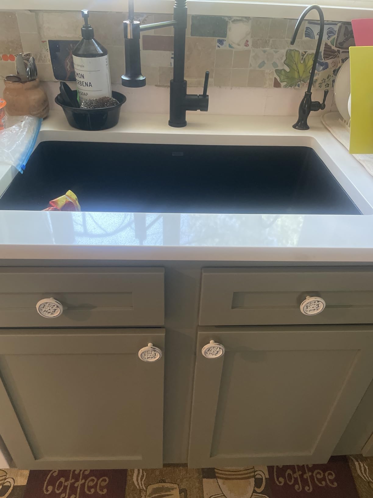 Ruvati 32x19-in Midnight Black Granite Undermount Kitchen Sink - RVG2080BK customer photo 2