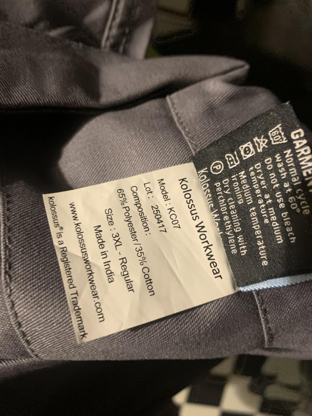 Kolossus Pro-Utility Cotton Blend Long Sleeve Coverall with Zippered Frontal Pockets customer photo 1