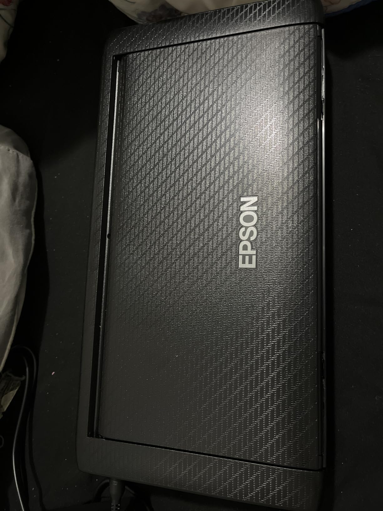 Epson Workforce WF-110 Wireless Color Mobile Printer, Small, Black | Portable wireless color printing; up to 6.7 ppm, rechargeable battery, USB; ideal for businesses, travel and remote work customer photo 1