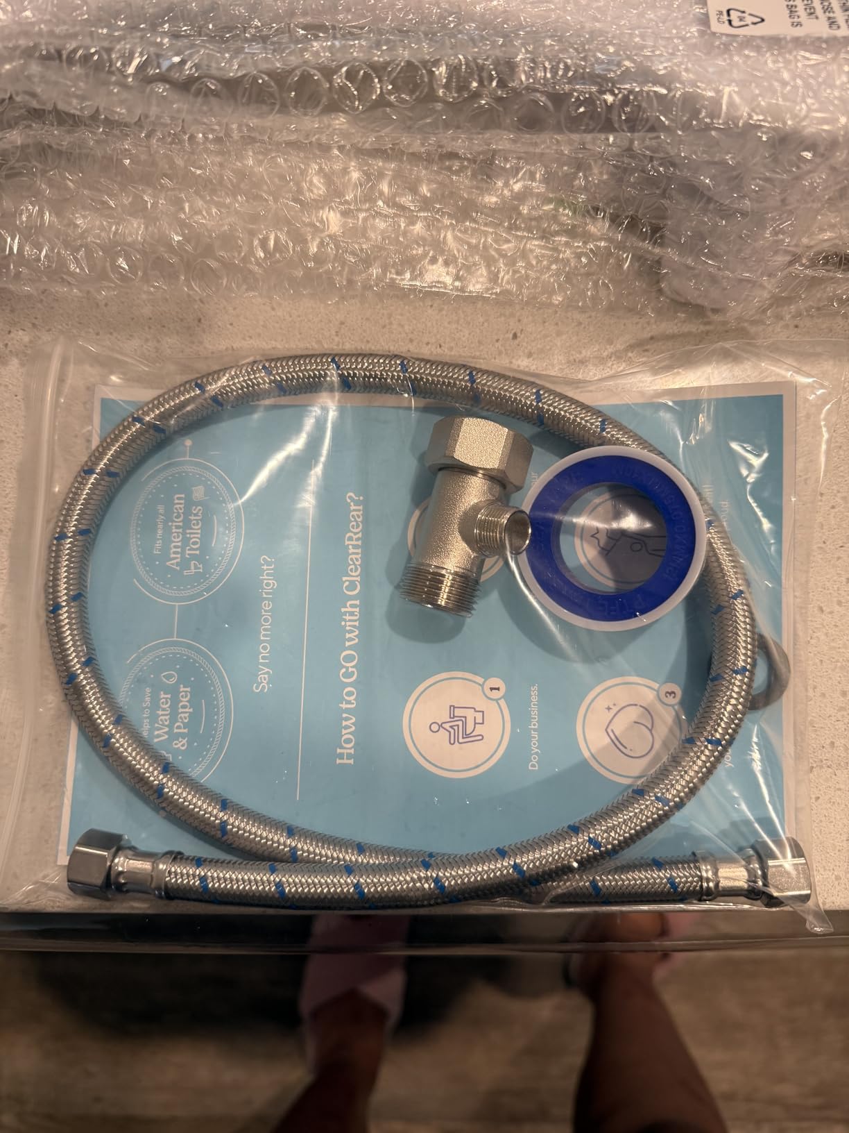 CLEAR REAR Bidet Attachment for Toilet Seat - Non-Electric with Self Cleaning Dual Nozzles, Leak Proof Connectors, Adjustable Water Spray, Rear & Feminine Wash - Hygienic Bathroom Upgrades customer photo 2