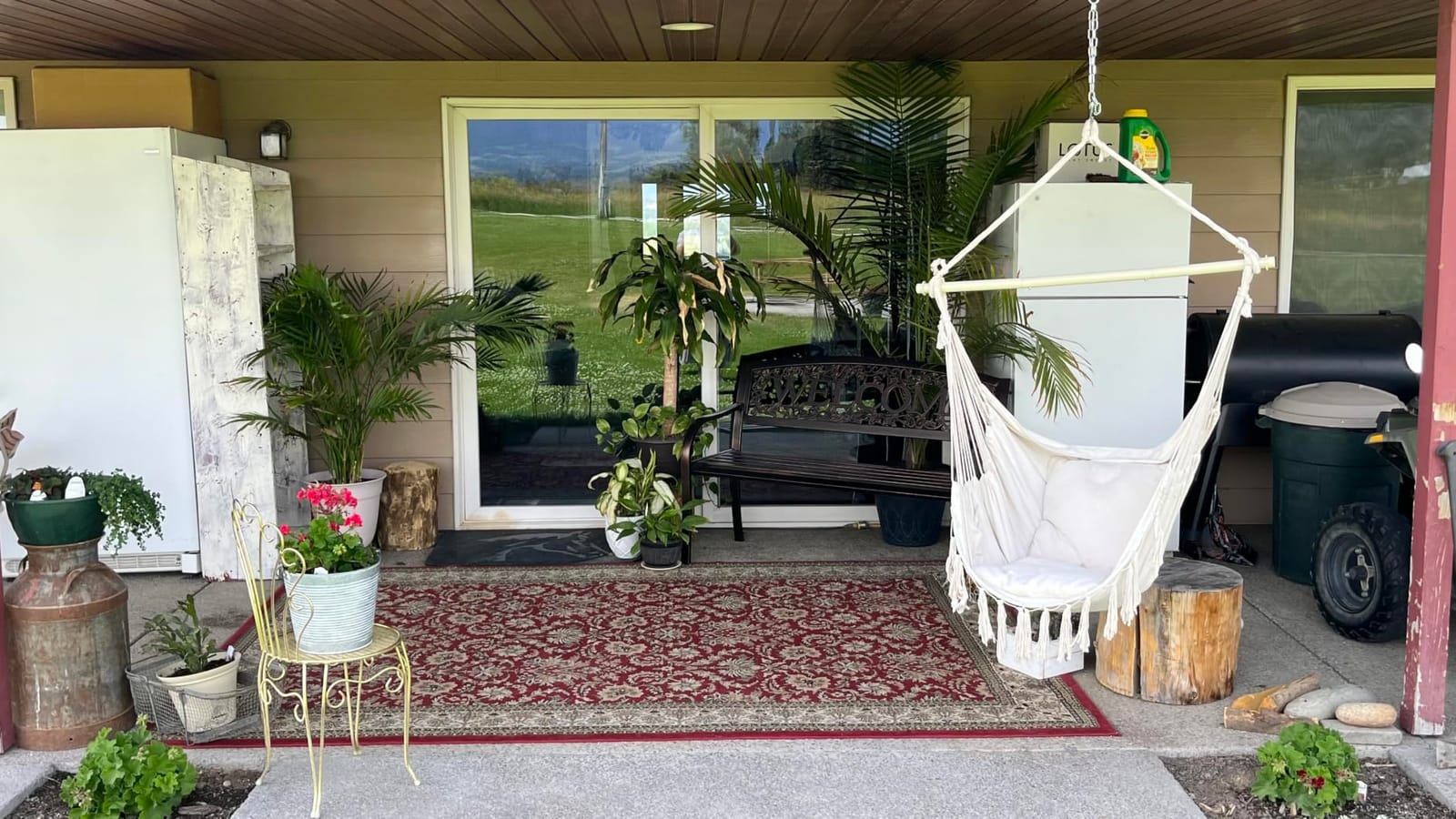 Y- STOP Hammock Chair Hanging Rope Swing, Max 500 Lbs, 2 Cushions Included, Large Macrame Hanging Chair with Pocket for Superior Comfort, with Hardware Kit (Beige) customer photo 1