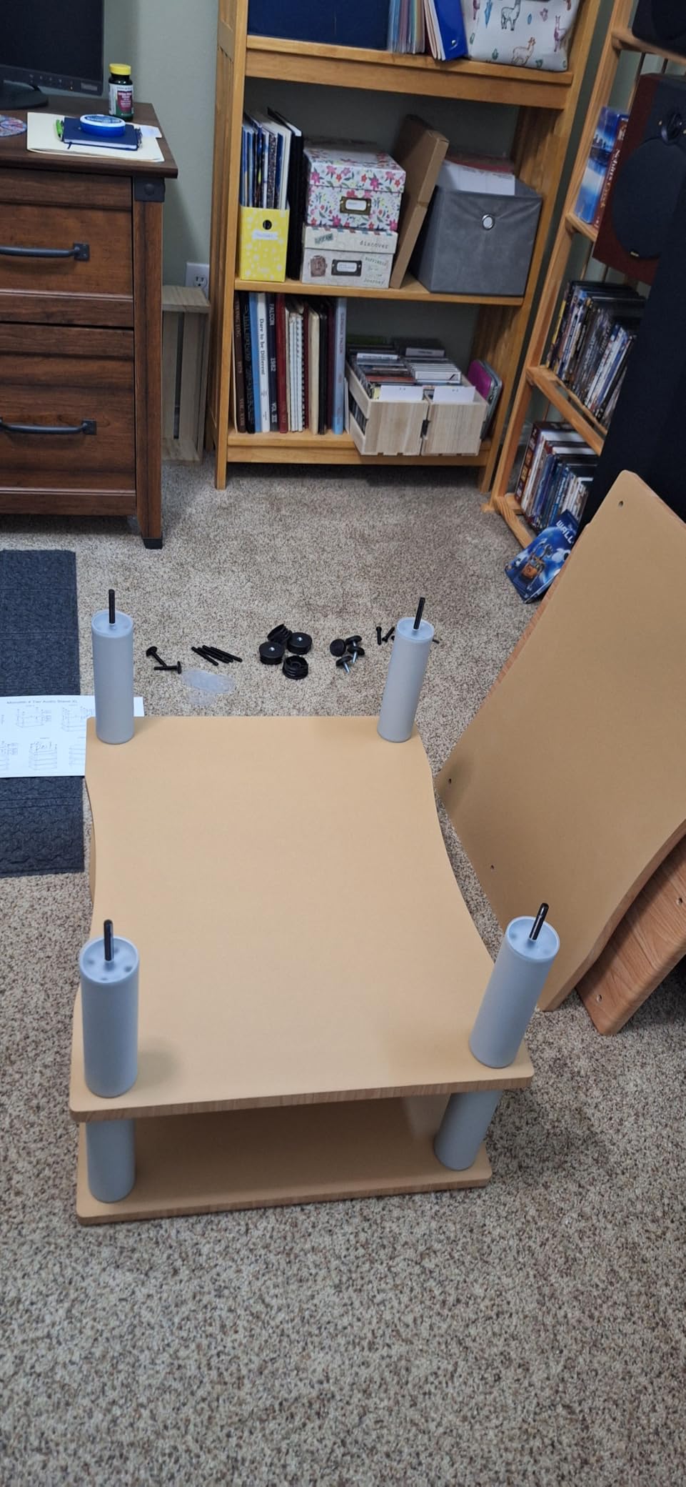 Monolith 4 Tier Audio Stand XL - Open Air Design, Each Shelf Supports up to 75 Lbs, Perfect Way to Organize AV Components, Espresso customer photo 1