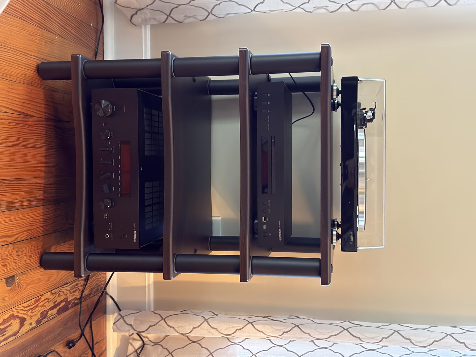 Monolith by Monoprice Heavy Duty 4 Tier Audio Stand XL 1 inch Shelf Thickness Maple customer photo 2