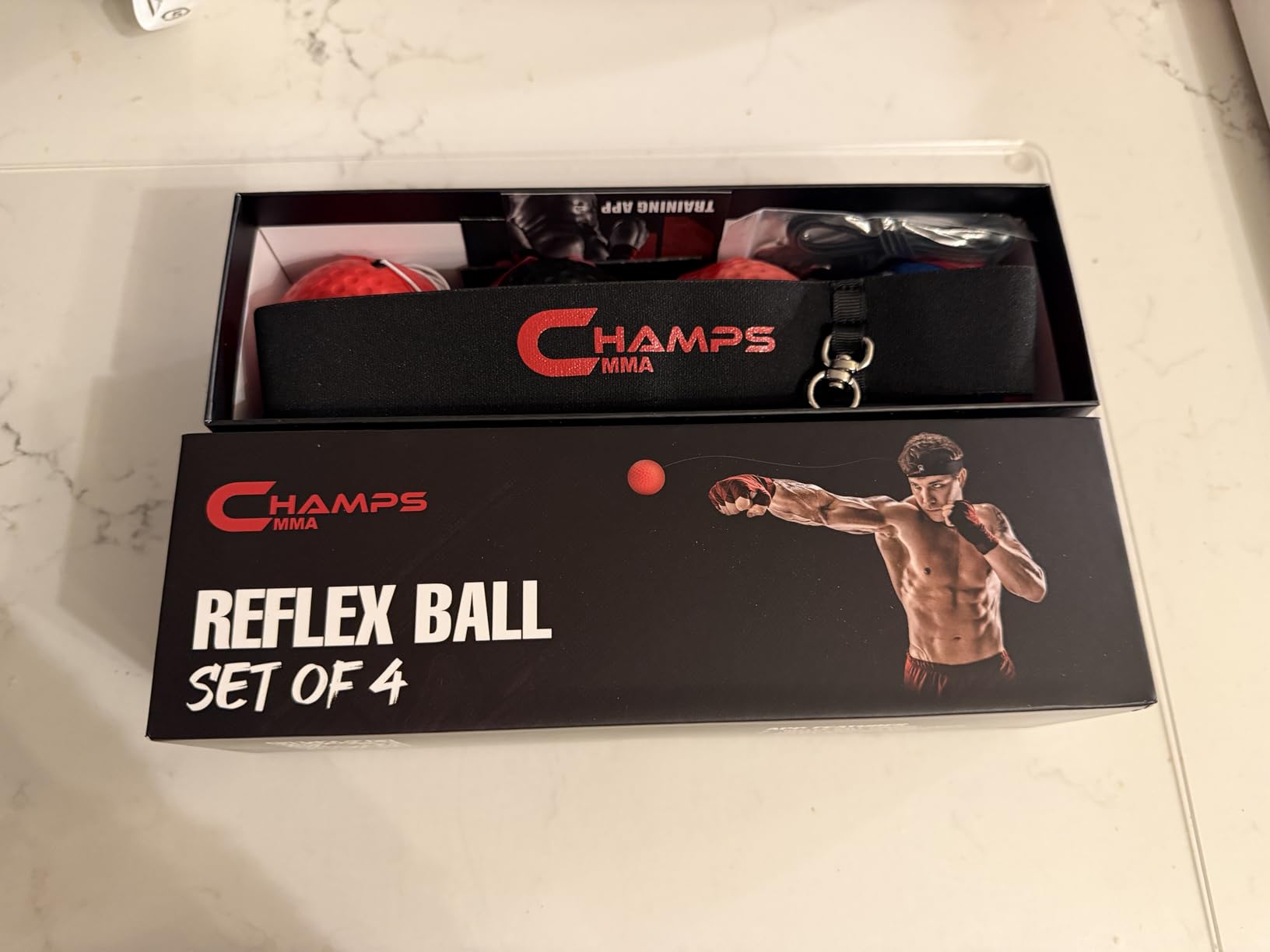 Champs MMA Boxing Reflex Ball Set with Punch Counter App - Hand-Eye Coordination & Speed Training Kit customer photo 1
