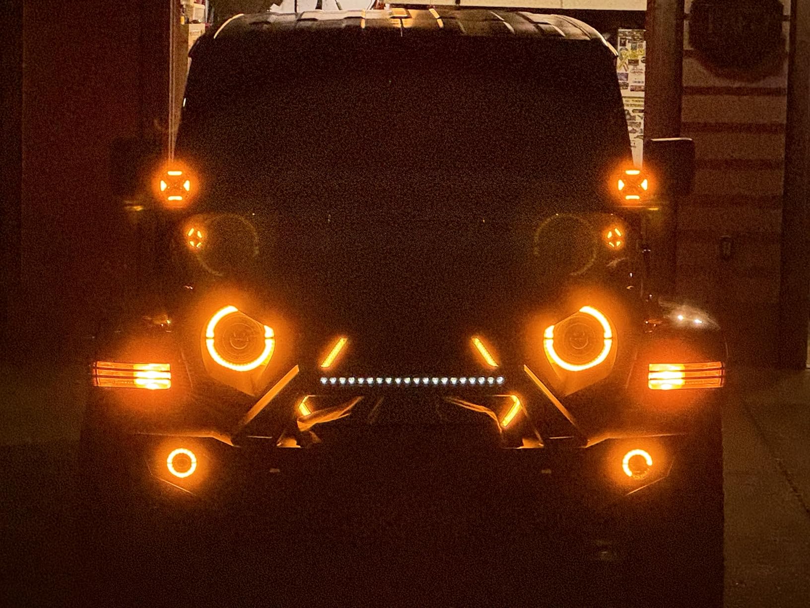 Auxbeam 4 Inch LED Pod Lights, 6 Modes Series 120W Dual Color Offroad Light | 6-in-1 Lighting Modes, Triple-Row Design, Warning Strobe, White & Amber Switchback, Ideal for Bumpers, Grilles & Roof Racks customer photo 2