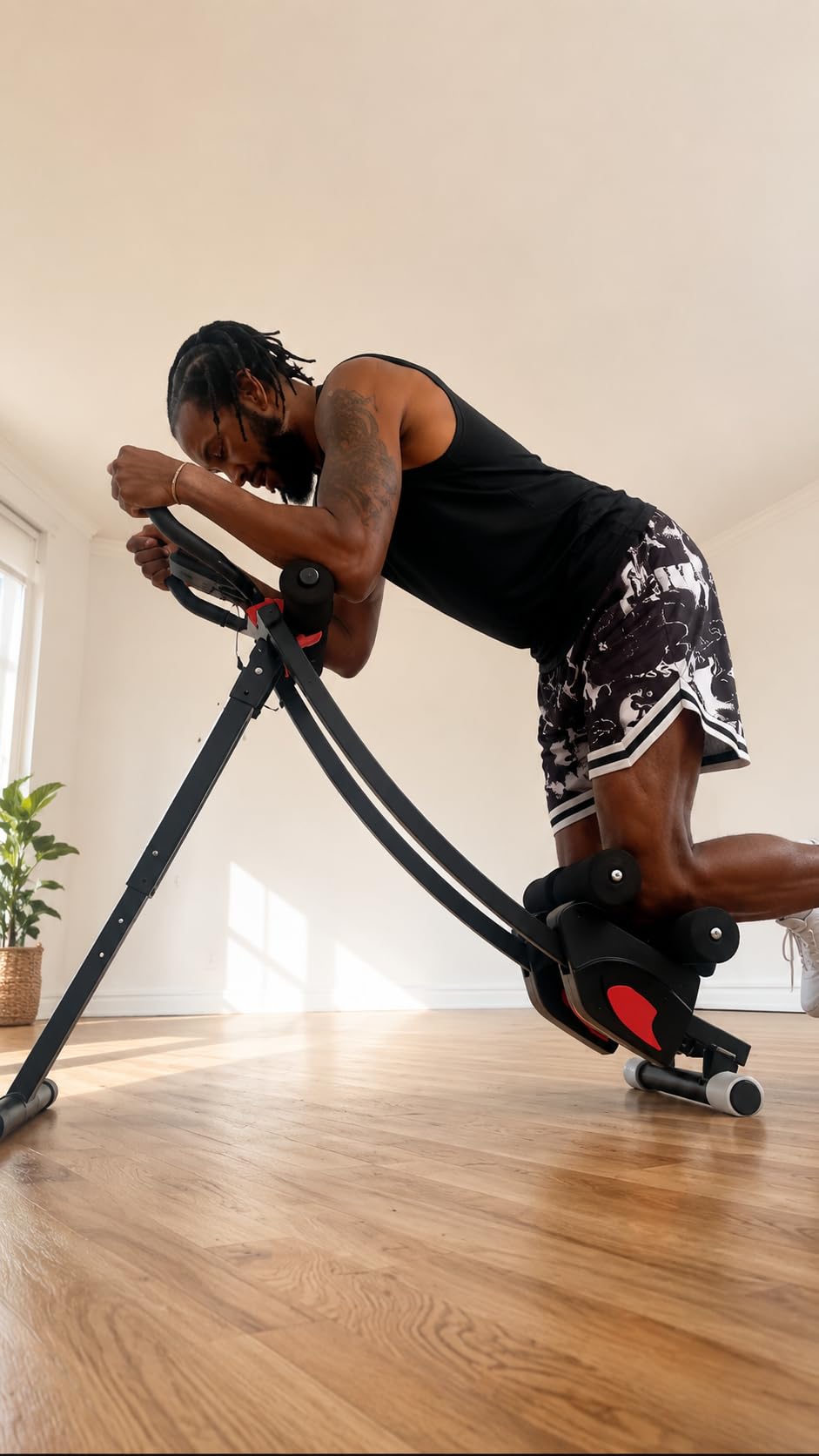 Fitlaya Fitness ab machine, ab workout equipment for home gym, Height Adjustable ab trainer, foldable fitness equipment. customer photo 2