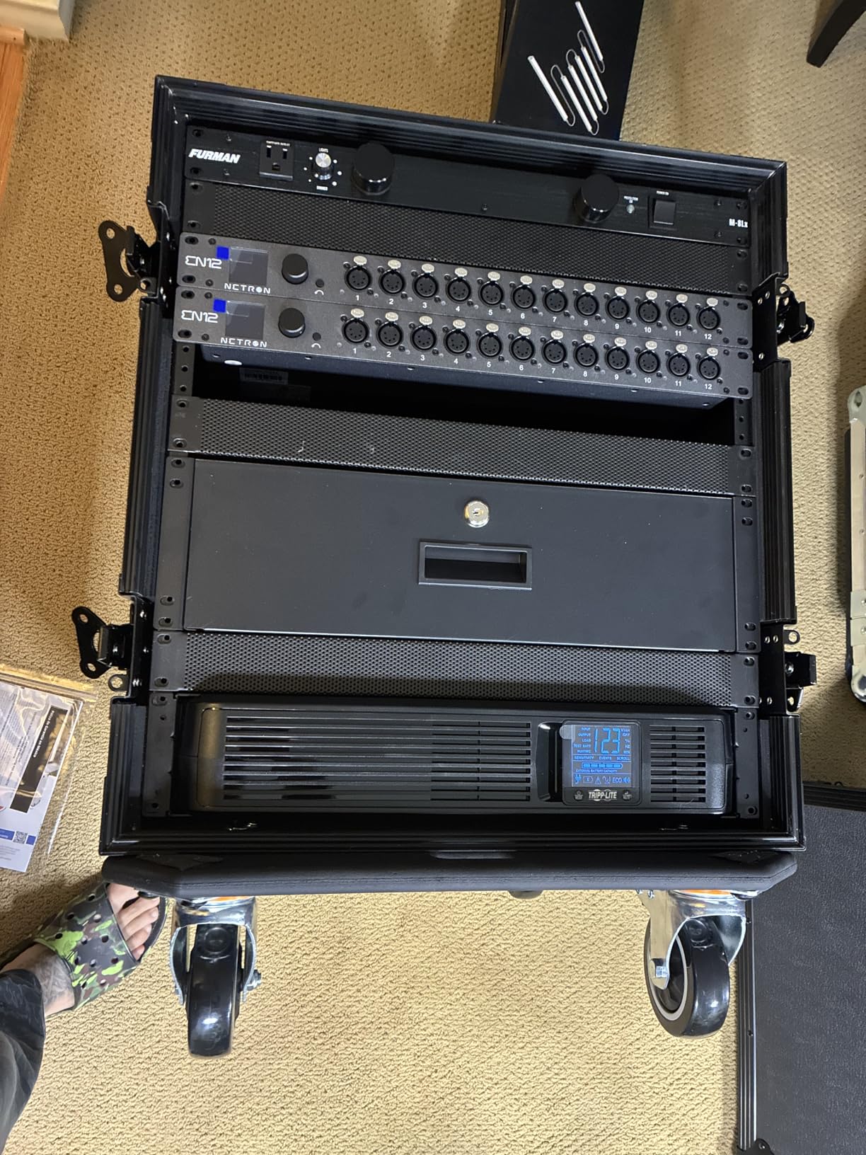 Sound Town 12U PA/DJ Rack/Road Case, 12-Space, with 21