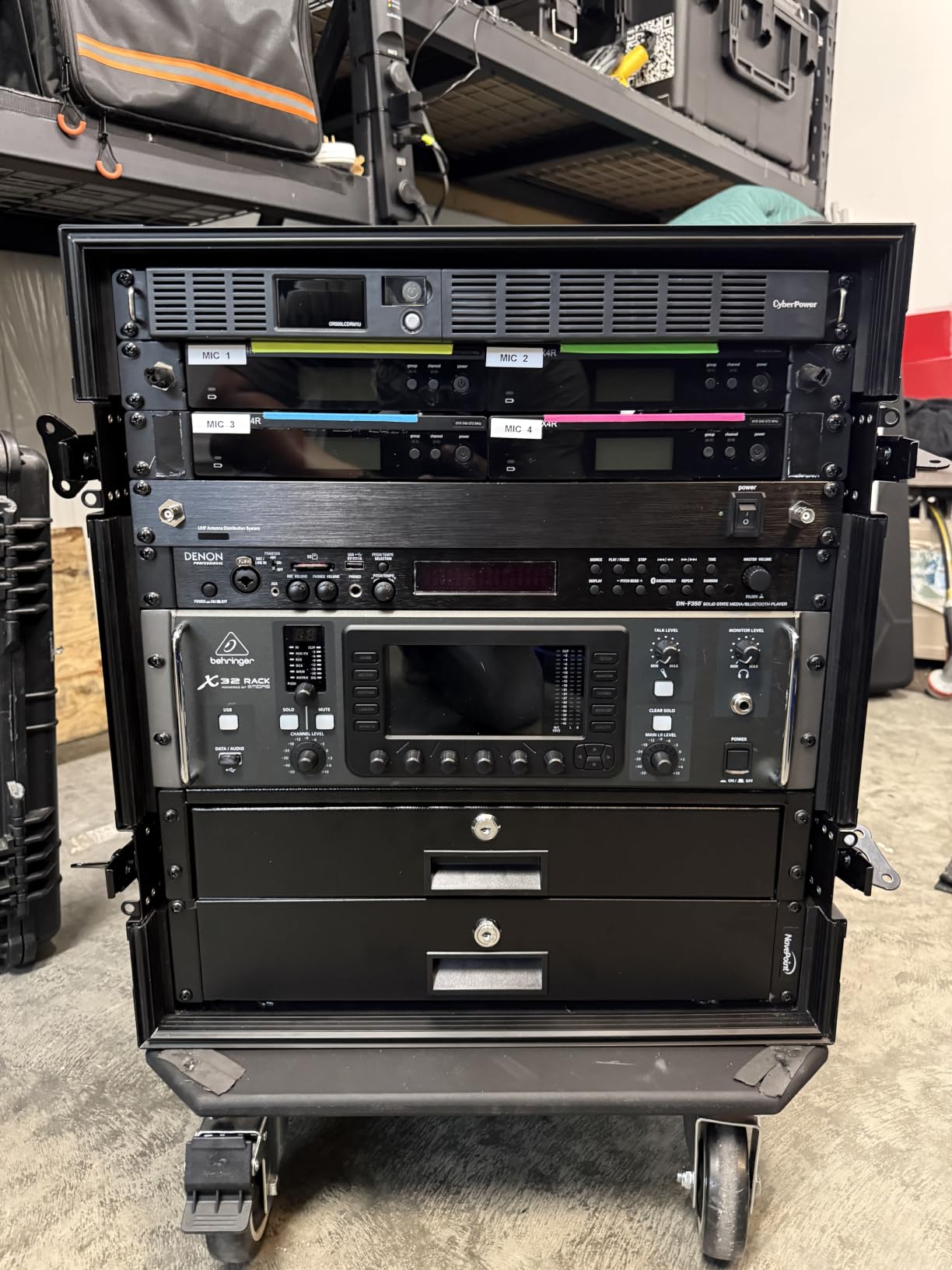 Sound Town 12U PA/DJ Rack/Road Case, 12-Space, with 21