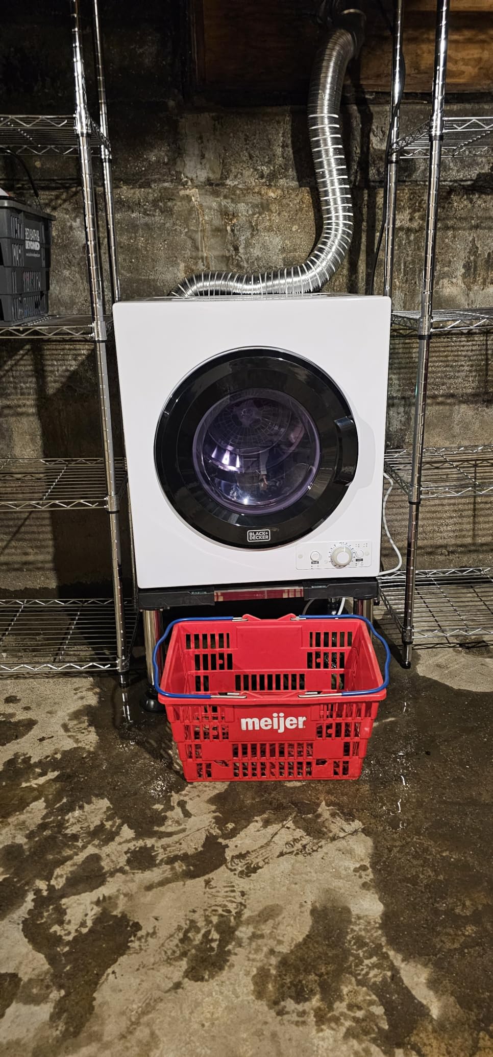 BLACK+DECKER 2.65 Cu. Ft. Portable Dryer, 8.8 lb. Capacity, BCED26, White customer photo 2
