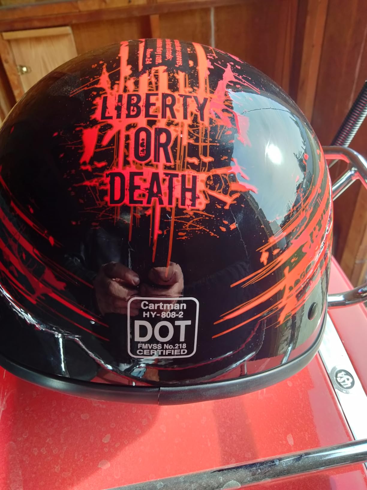 CARTMAN Half Helmet Large, DOT Approved Eagle Graphics for Adult customer photo 2