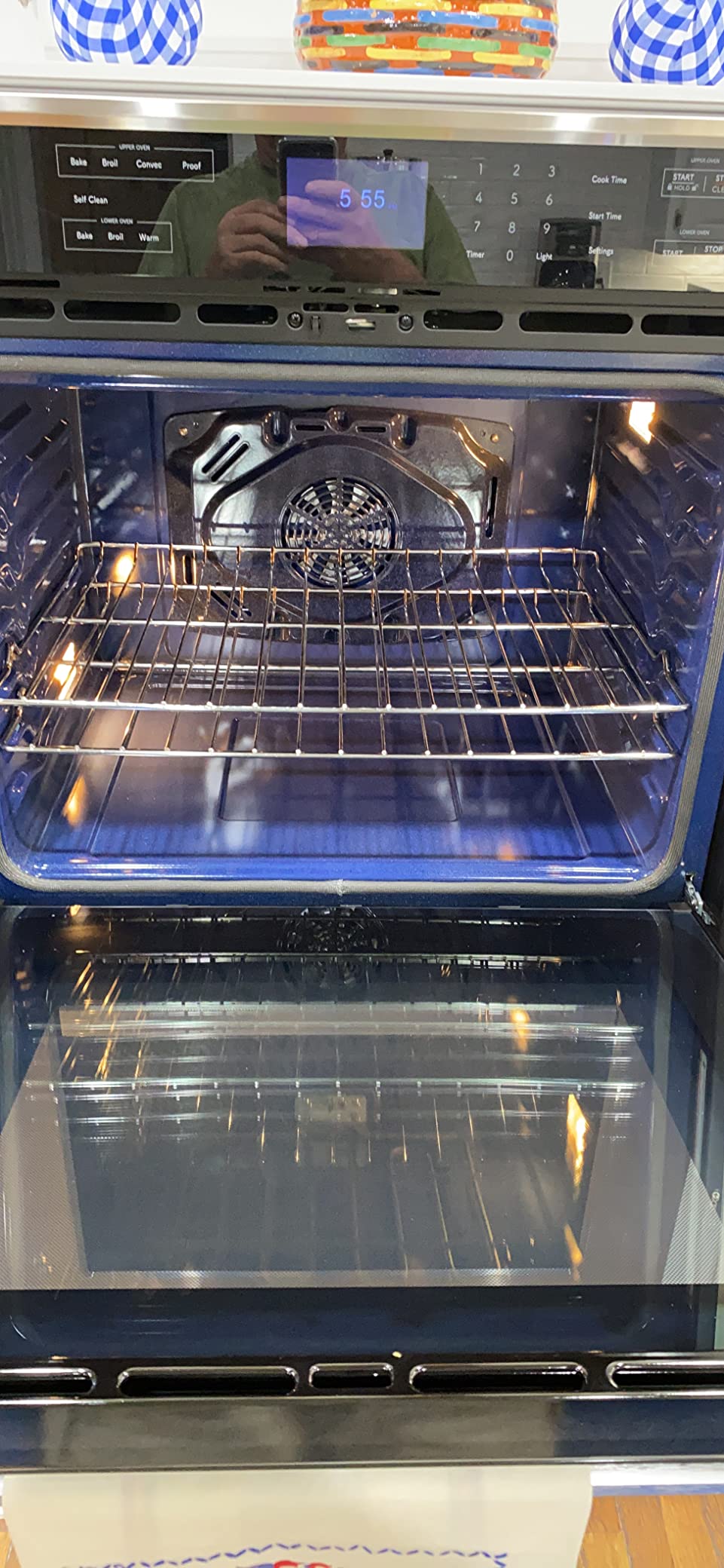 30 in. Haven Coll Double Electric Wall Oven, True Convection, Stainless | Cosmo COS-30EDWC Blue Porcelain, Self Clean Function, 7 Oven Functions, Digital Display, Interior Lighting customer photo 1