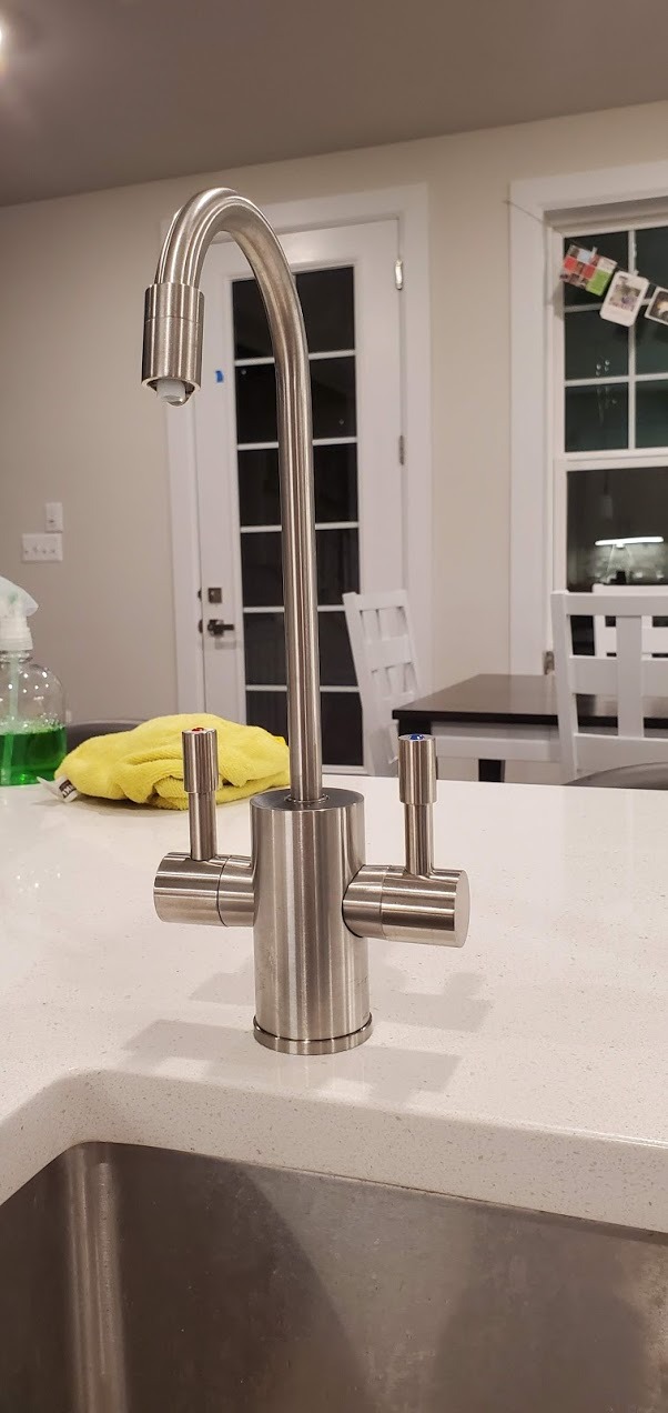 Ready Hot Digital Instant Hot Water Dispenser, Hot & Cold Faucet, Brushed Nickel | Instant Hot Water On Demand, Digital 140-208F, 2.5-Qt Tank, 60 Cups Per Hour, Brushed Nickel Dual Faucet 41-RH-300-F560-BN customer photo 1