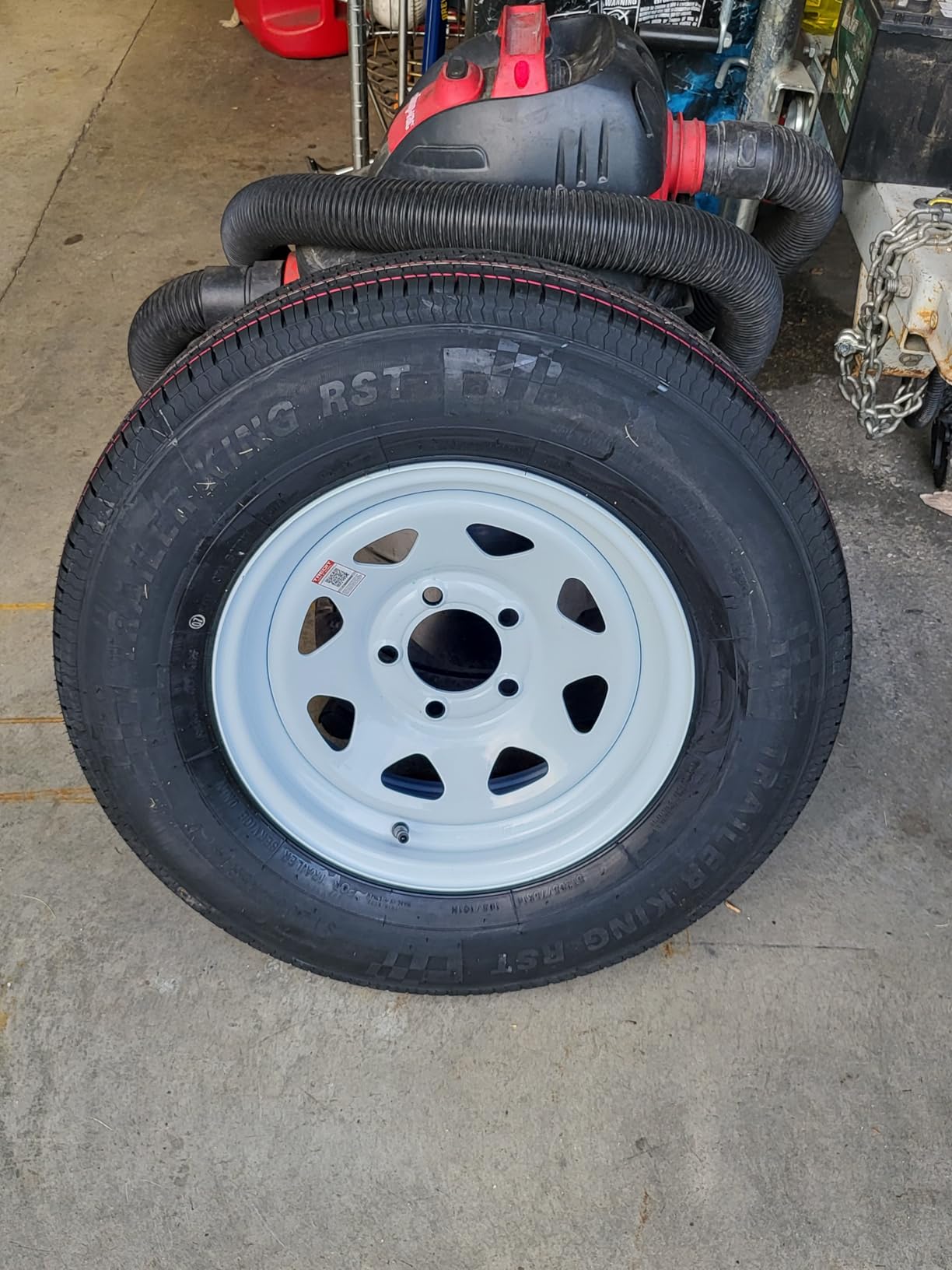 eCustomrim 2-Pack Radial Trailer Tire Rim Assembly ST205/75R14 5 Lug Load D White customer photo 1