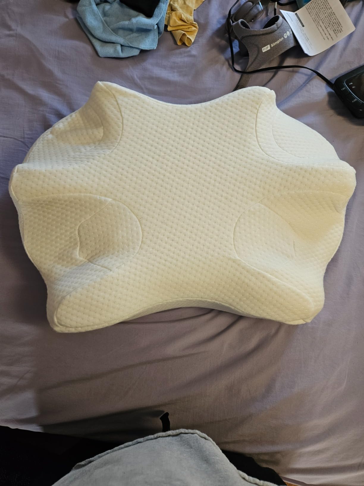 Lunderg CPAP Pillow for Side & Back Sleepers - Memory Foam | Adjustable Height - 2 Pillowcases Included - Reduce Air Leaks & Mask Pressure for Better Sleep - Works with ALL Masks customer photo 1