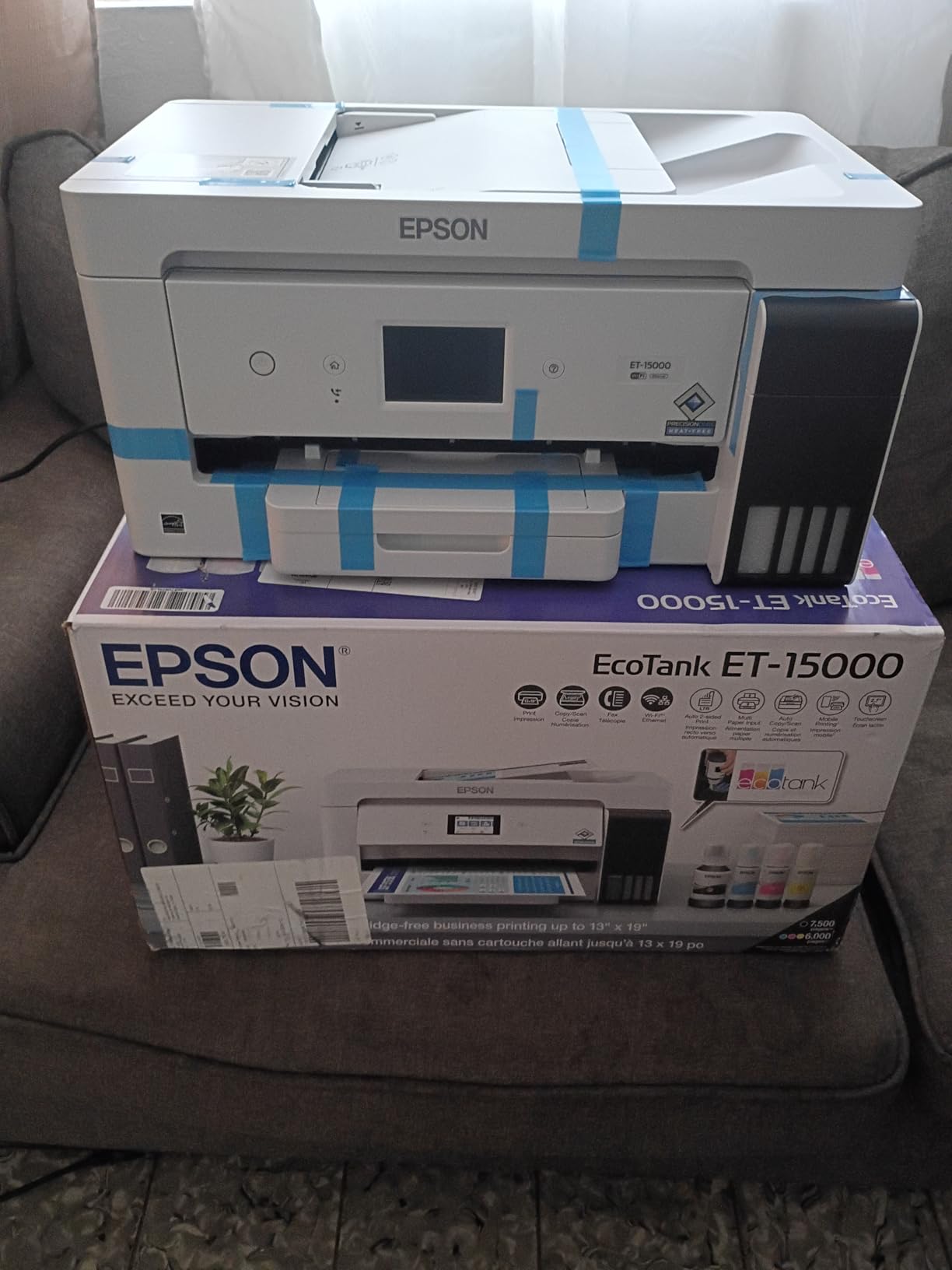 Epson EcoTank ET-15000 Wireless Color All-in-One Supertank Printer with Scanner, Copier, Fax, Ethernet and Printing up to 13 x 19 Inches customer photo 1