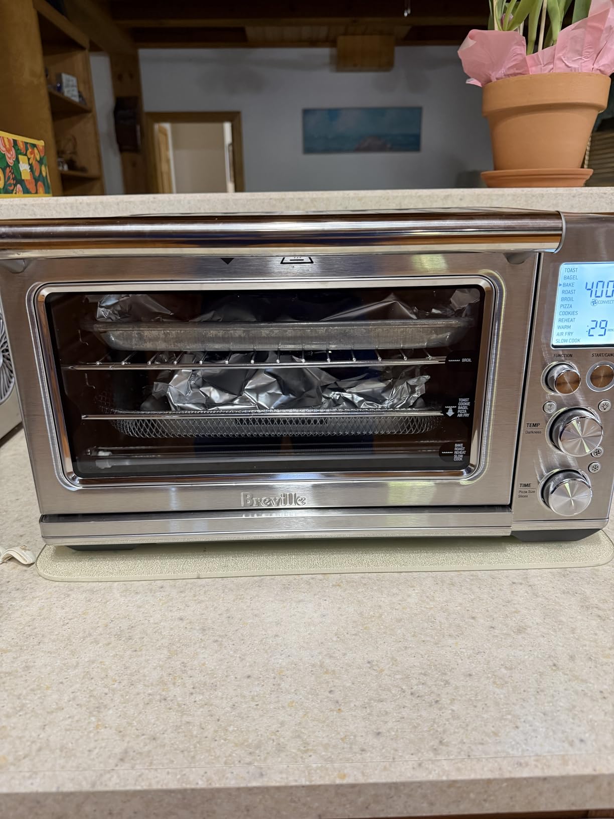 Breville BOV860BSS Smart Oven Air Fryer, Brushed Stainless Steel | Bake, toast, broil and more with countertop oven's 11 cooking functions | Convection setting reduces cook time by up to 30% customer photo 2