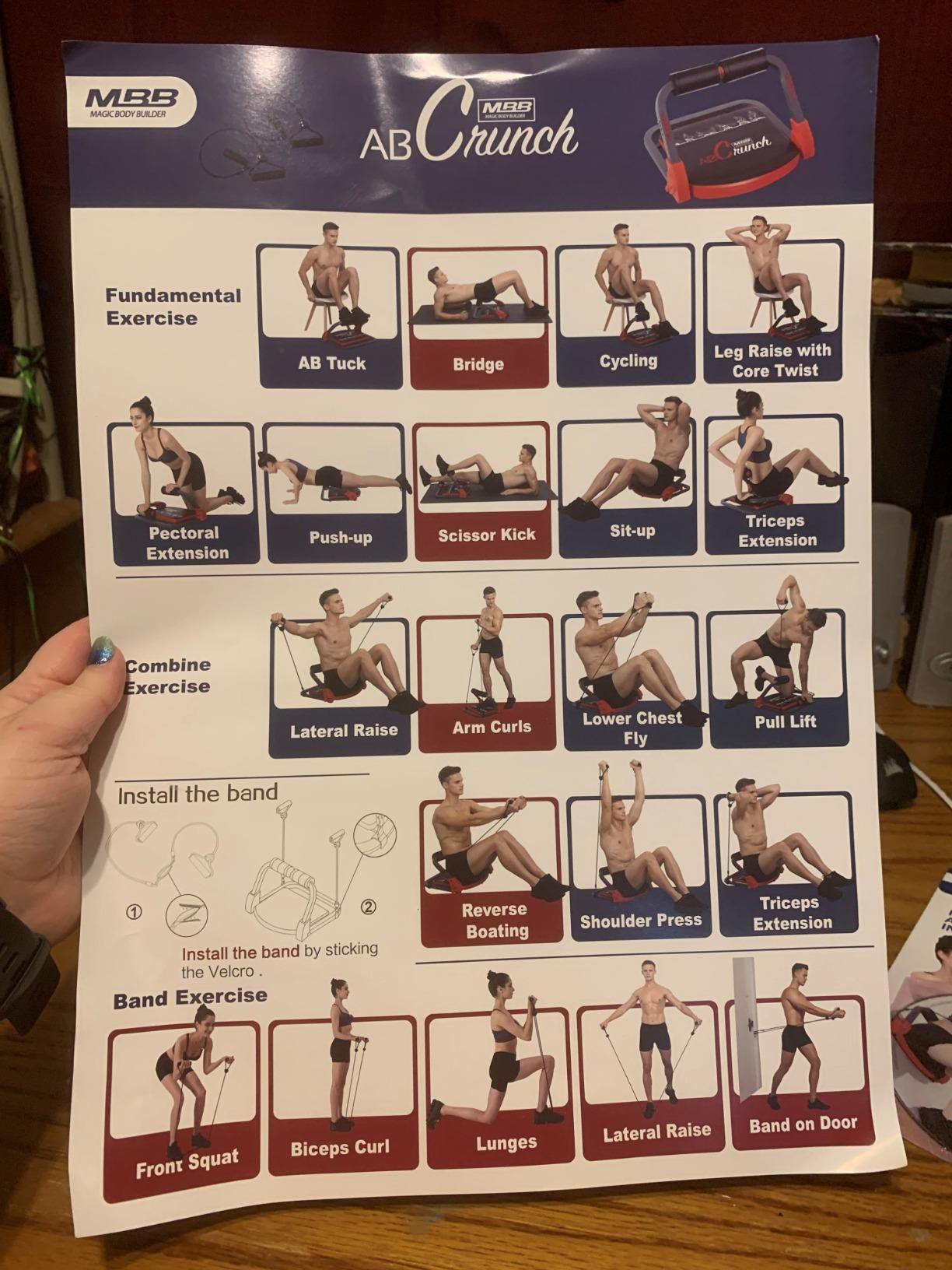 Fitlaya Fitness-abs exercise equipment ab machine for Abs and Total Body Workout, home gym fitness equipment for all ages, ab workout resistance machine. customer photo 2