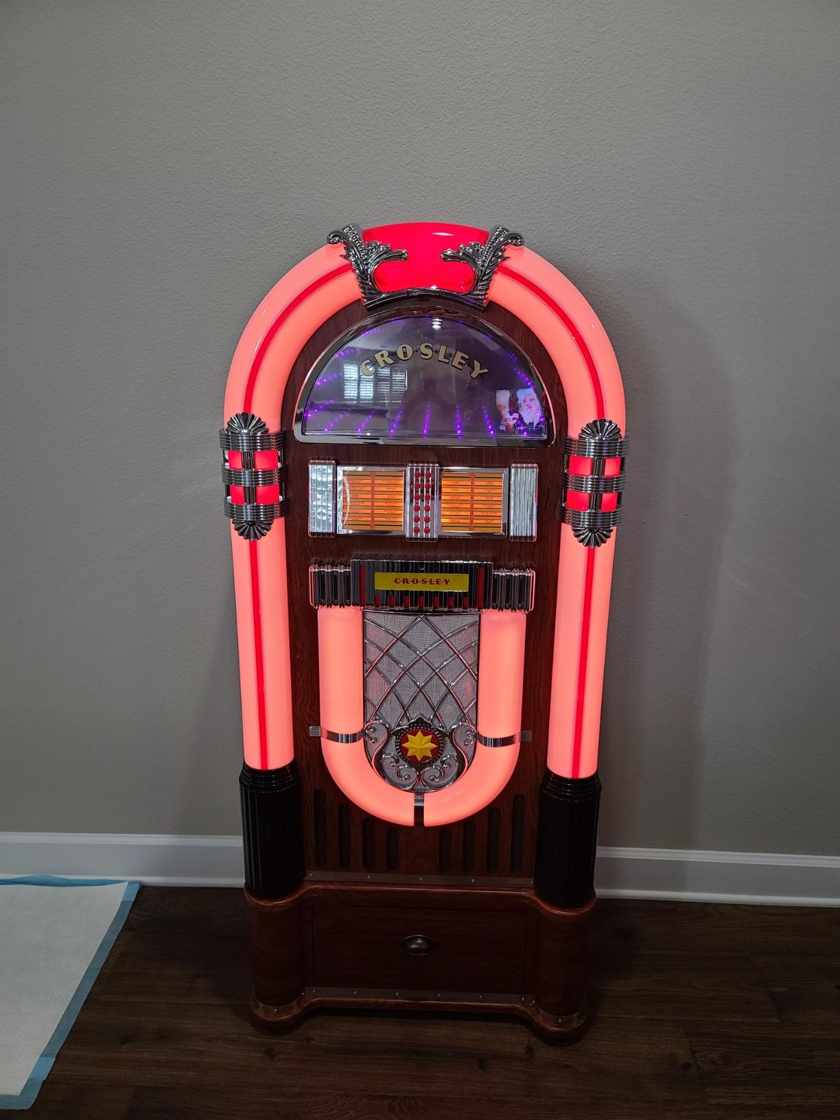 Crosley CR1215A-WA Jukebox with ST15-WA Stand Included, Walnut customer photo 2